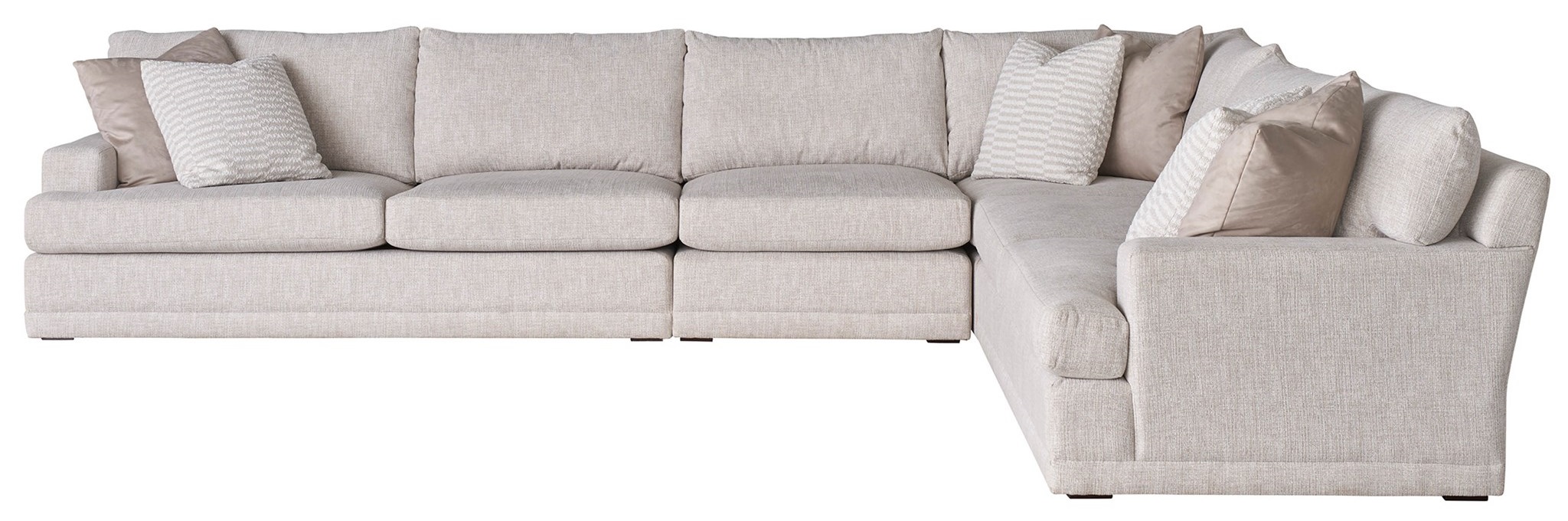 Hadlee Fabric L-Shaped Sectional Sofa w/Pillows