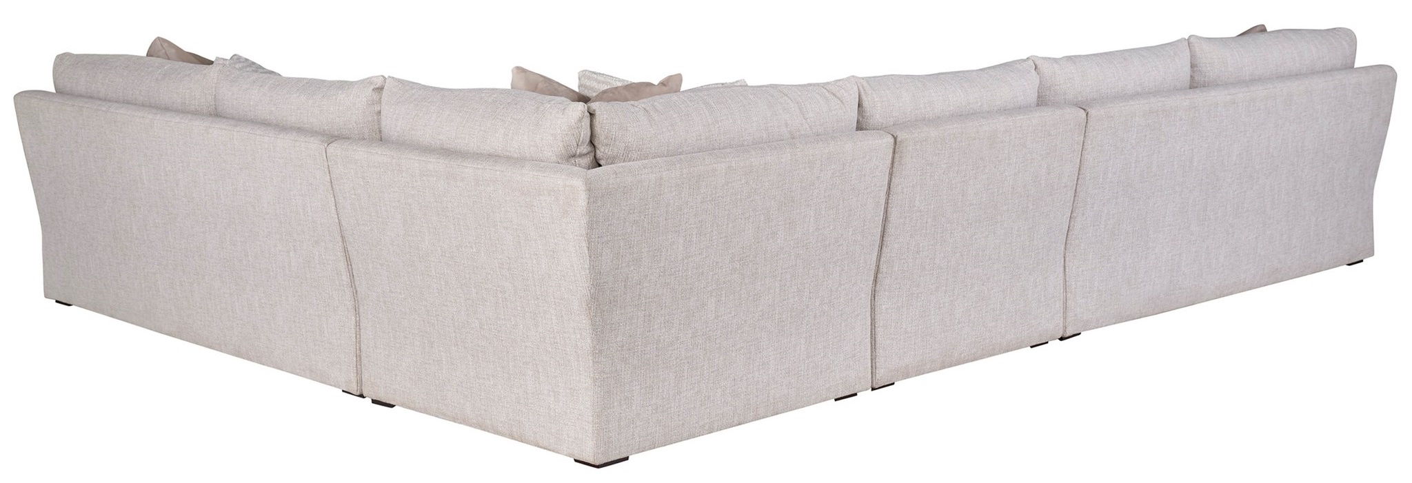 Hadlee Fabric L-Shaped Sectional Sofa w/Pillows