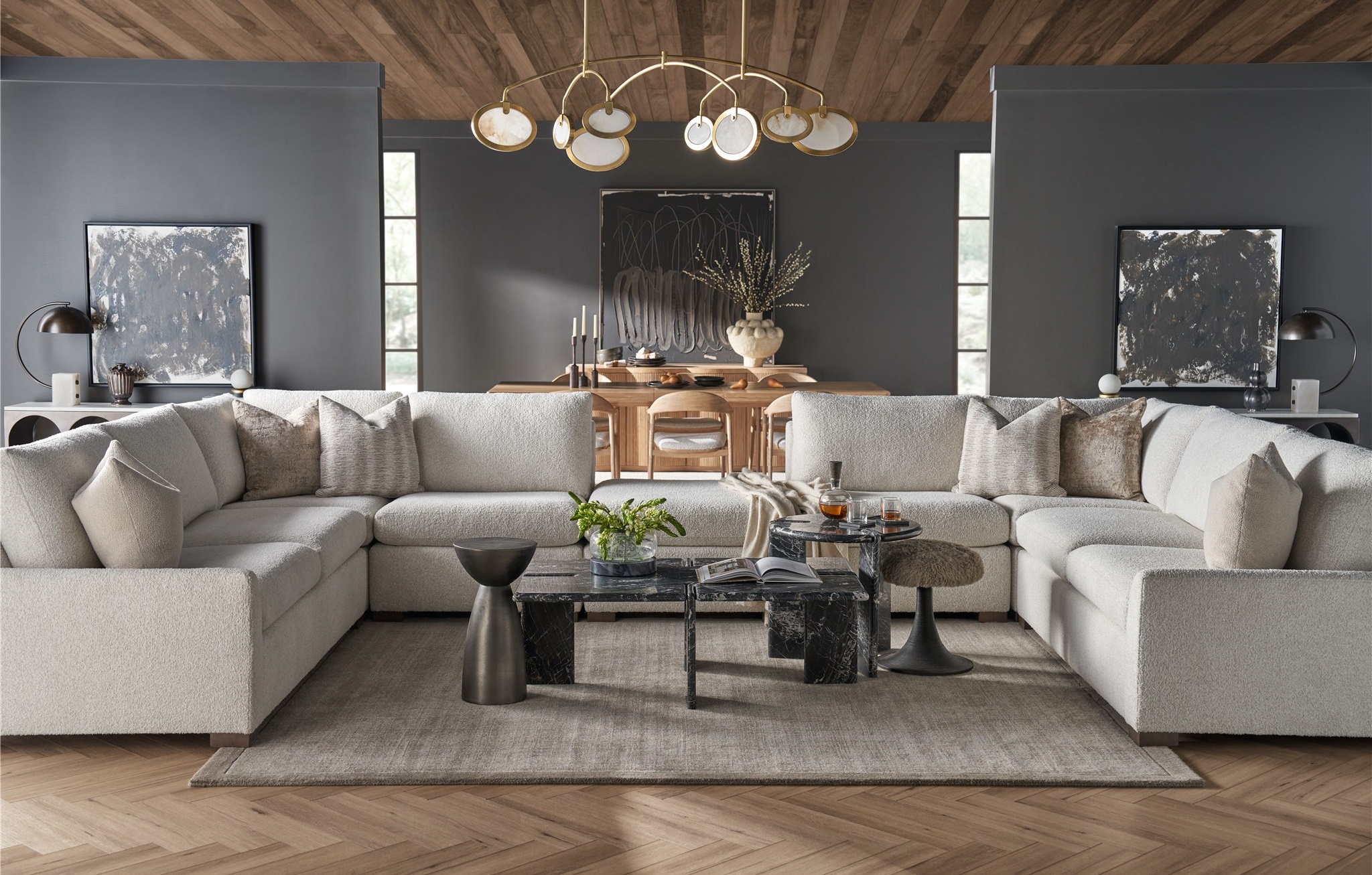 Magnus Marble Rectangular Coffee Table