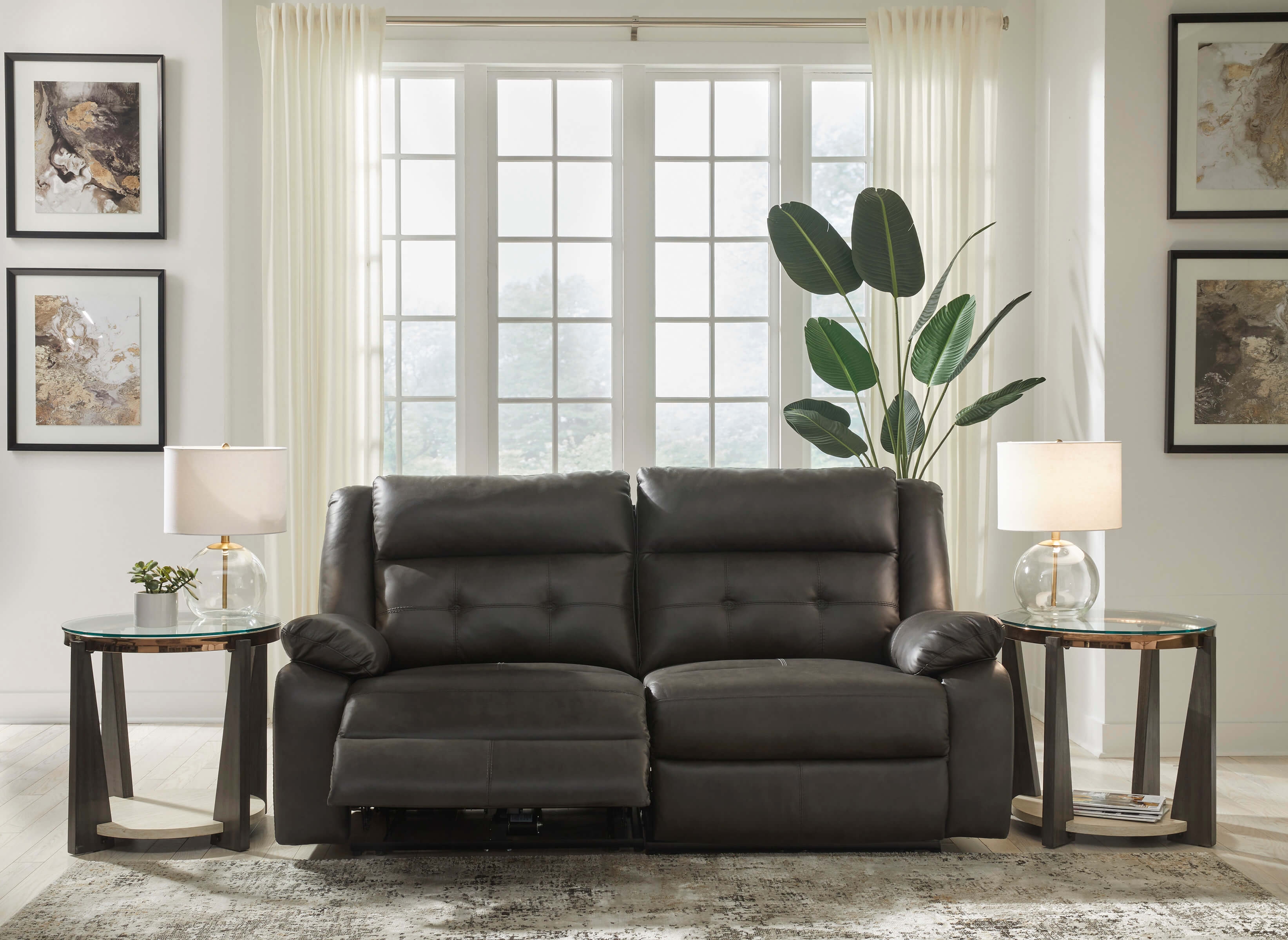 Mackie Pike Leather Power Reclining Loveseat Loveseat