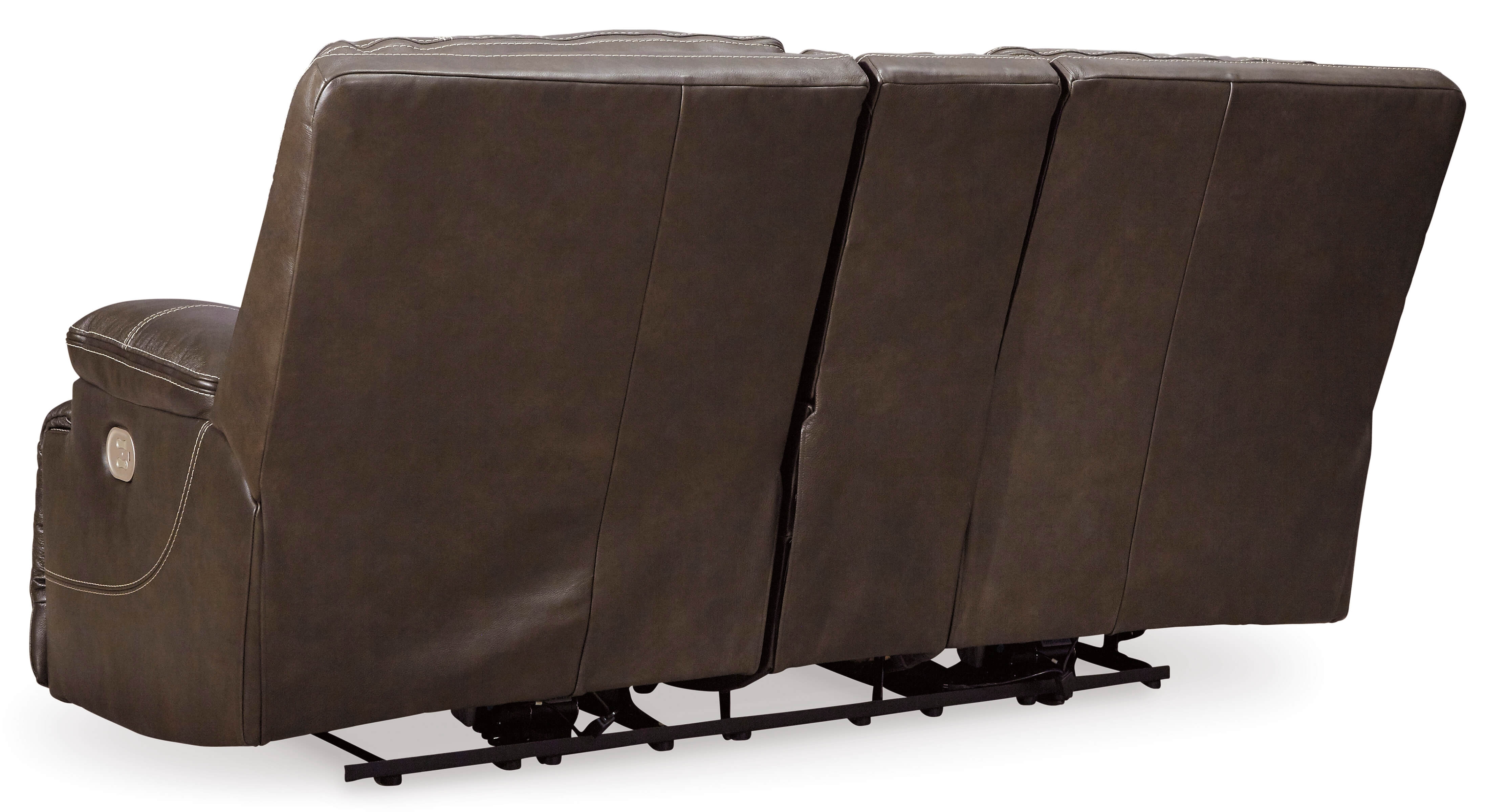 Ricmen Leather Power Reclining Loveseat w/Console
