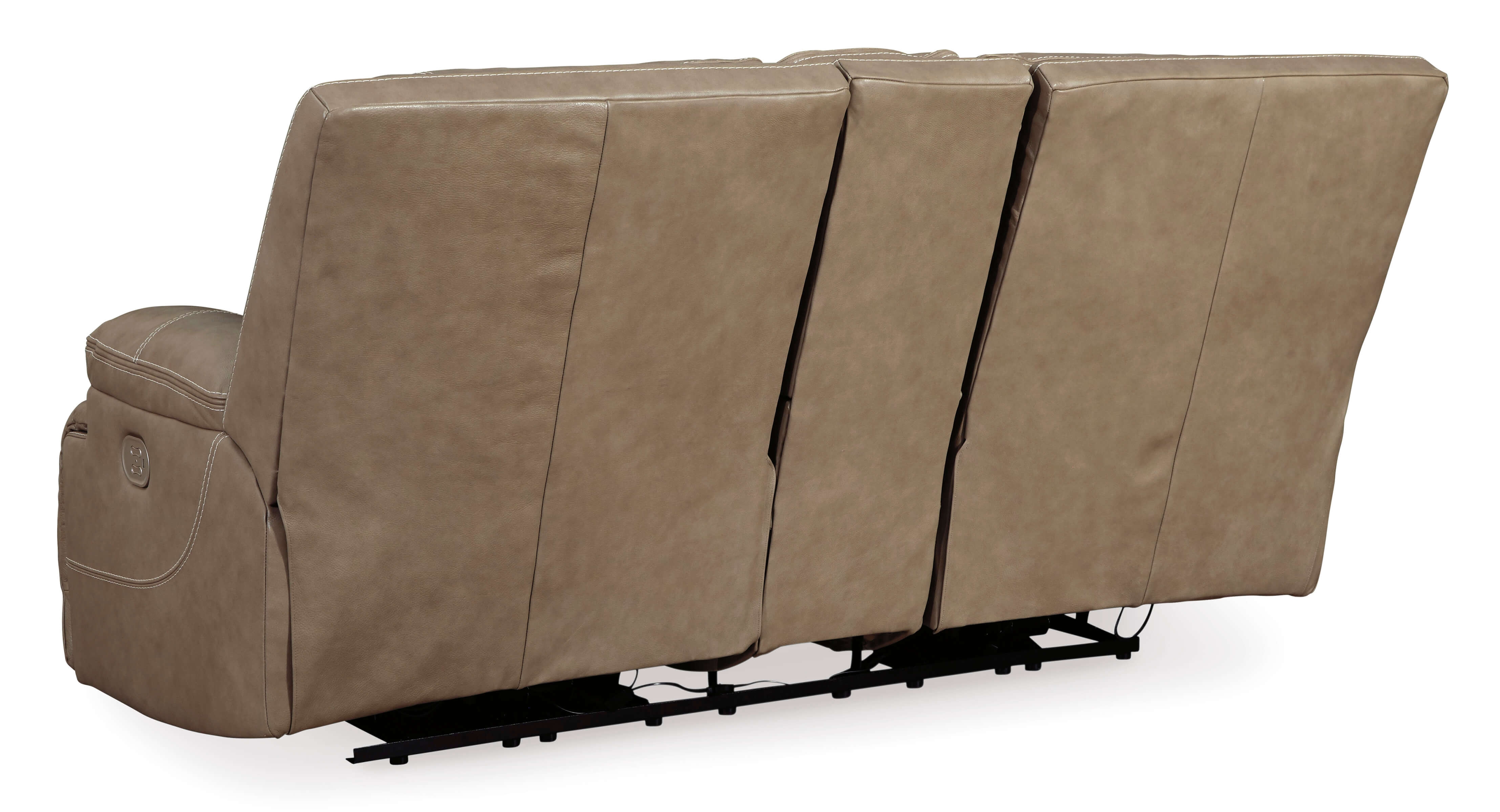 Ricmen Leather Power Reclining Loveseat w/Console
