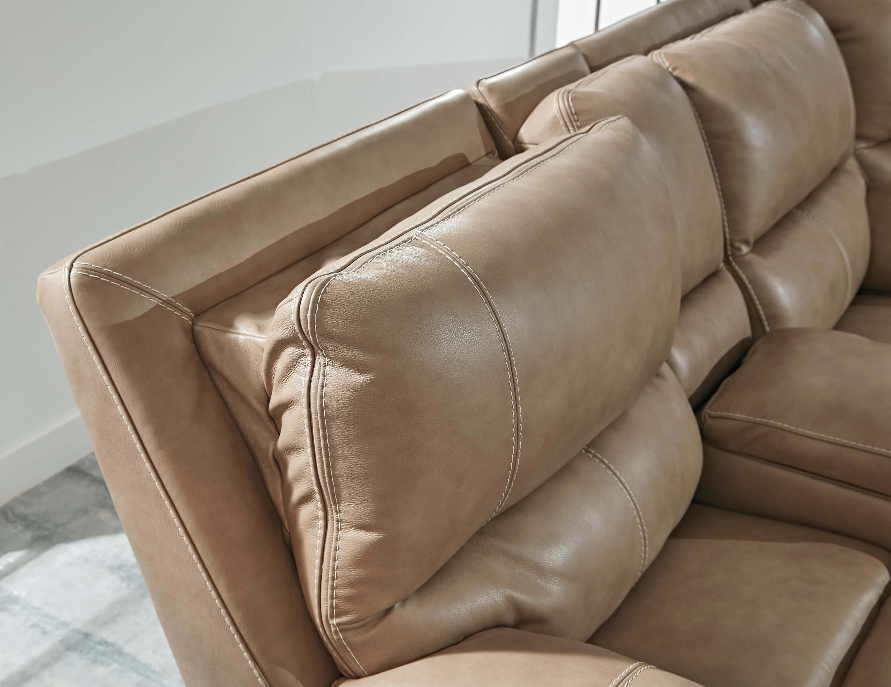 Ricmen Leather Power Reclining Sofa