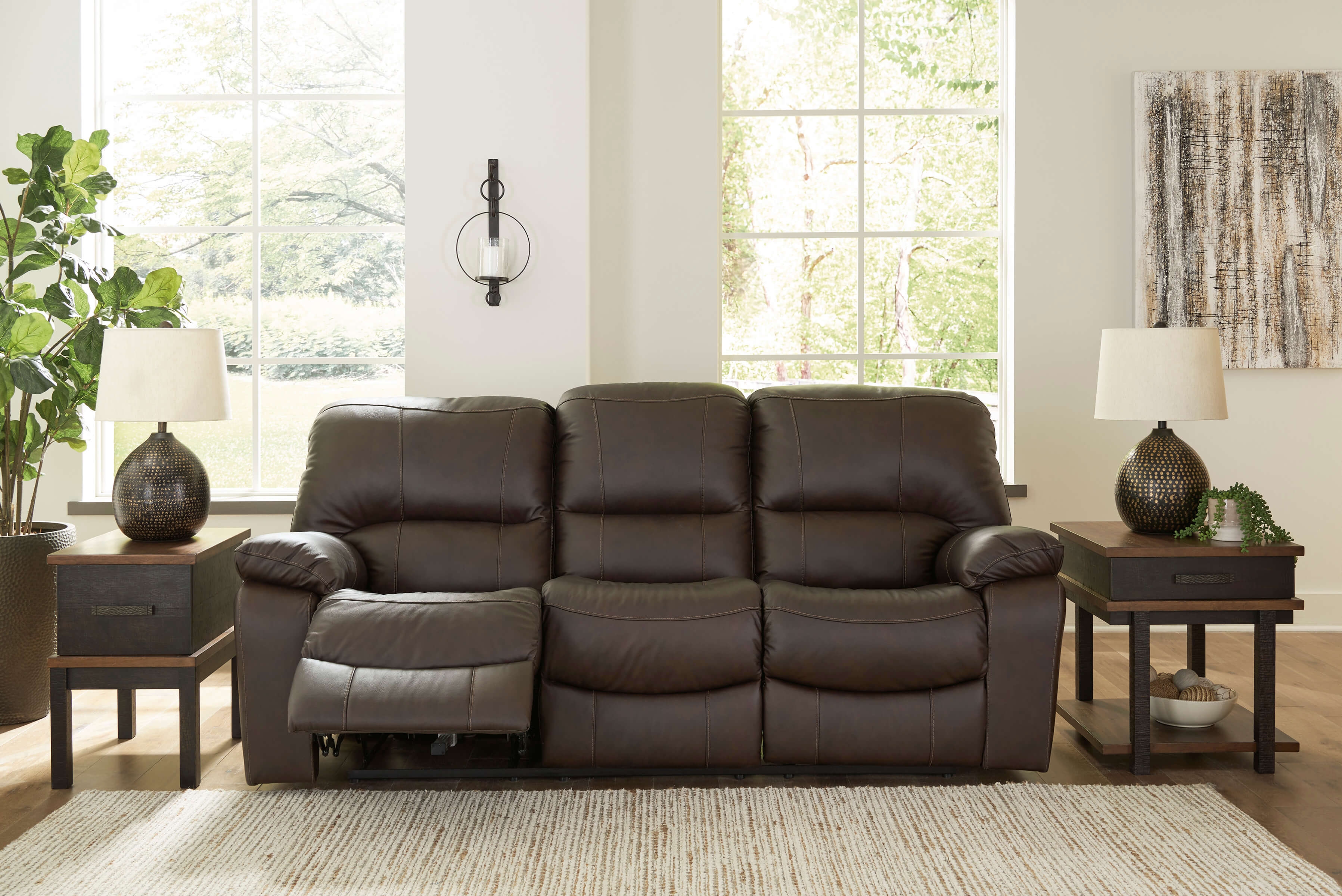 Leesworth Leather Power Reclining Sofa