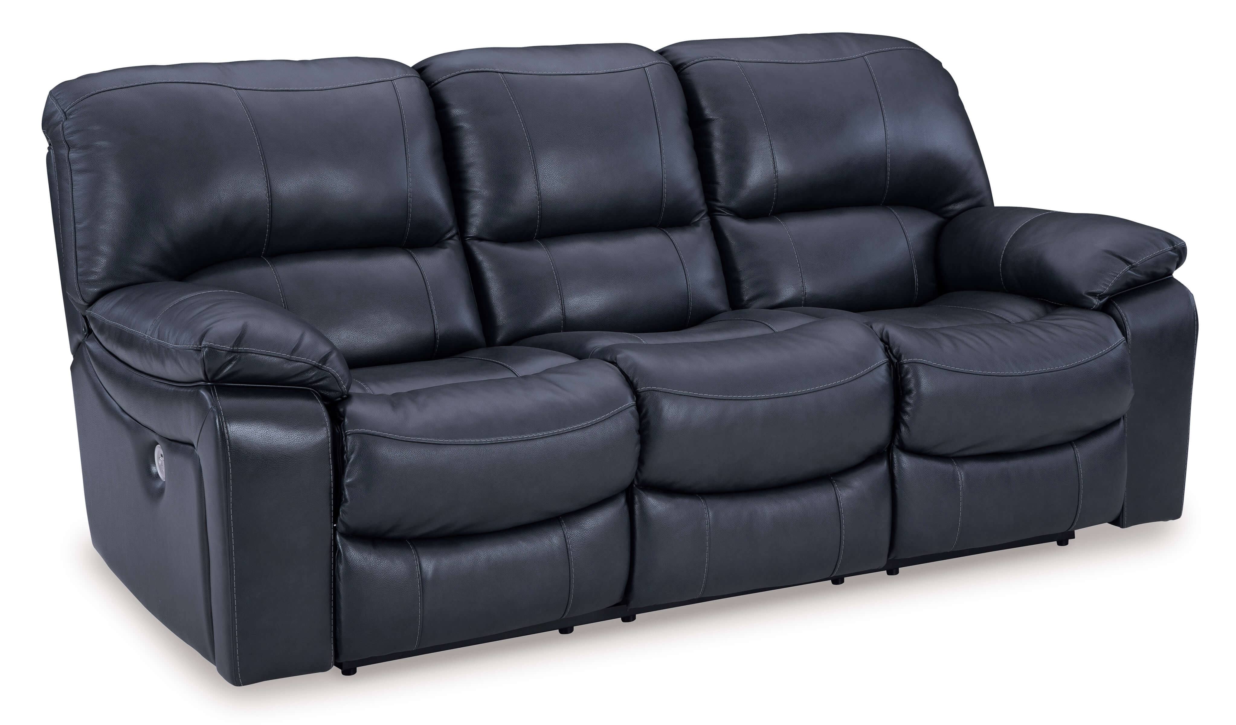 Ashley Leesworth Ocean Leather Reclining Sofa