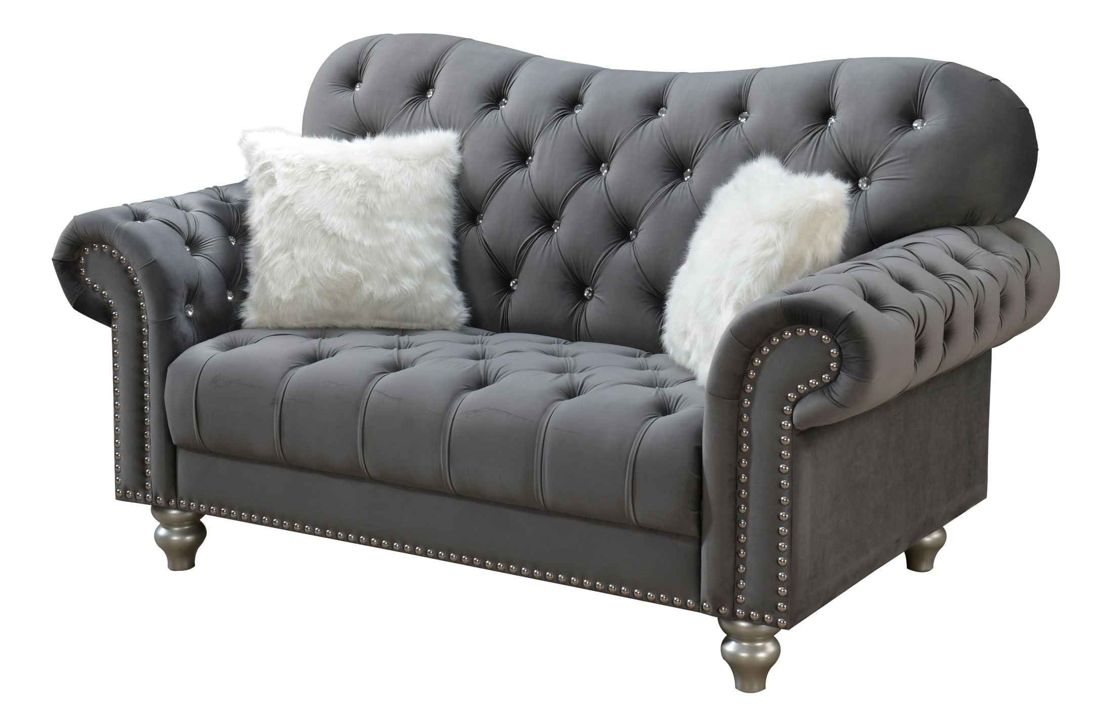 U4422 Fabric Tufted Loveseat