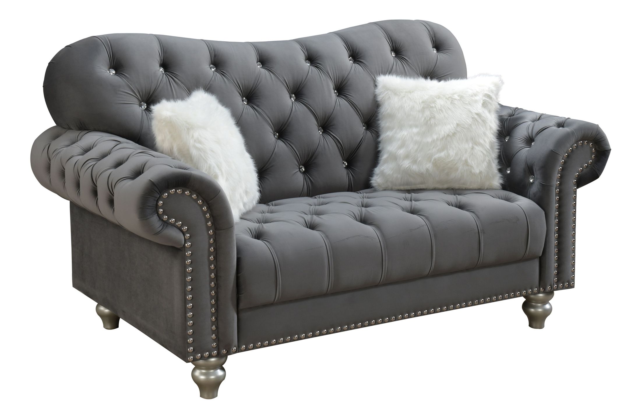 U4422 Fabric Tufted Loveseat
