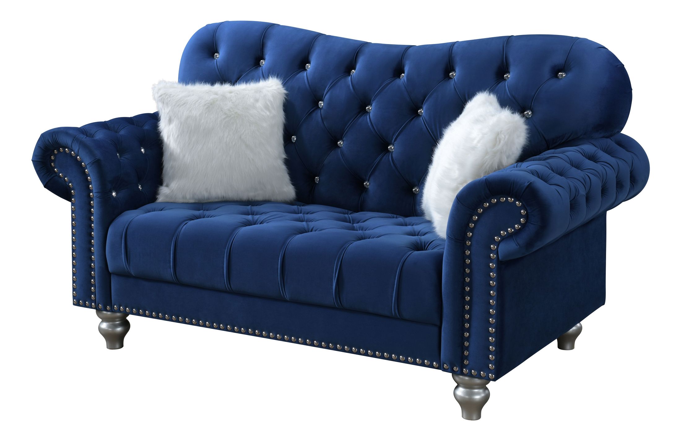 U4422 Velvet Tufted Loveseat