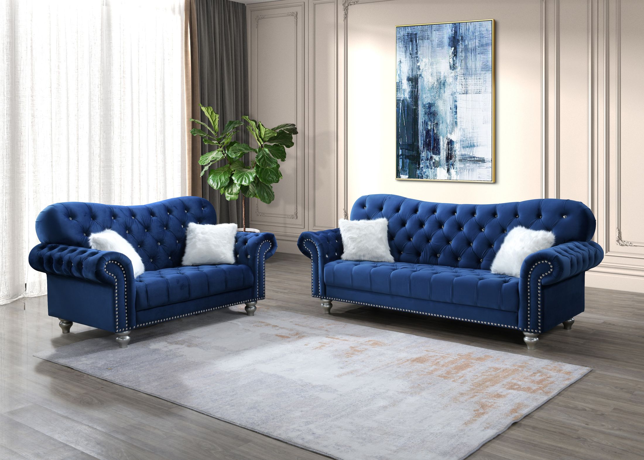 U4422 Fabric Tufted Sofa