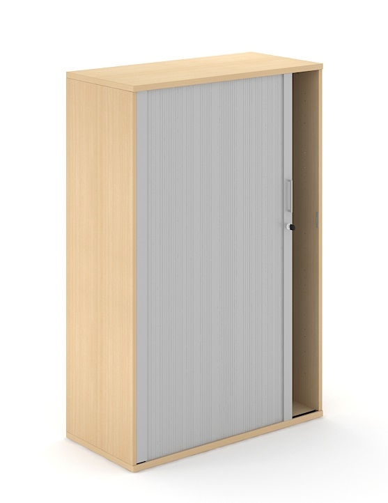 Uni Plus H59.4" Office Cabinet w/Tambour Lockable Door