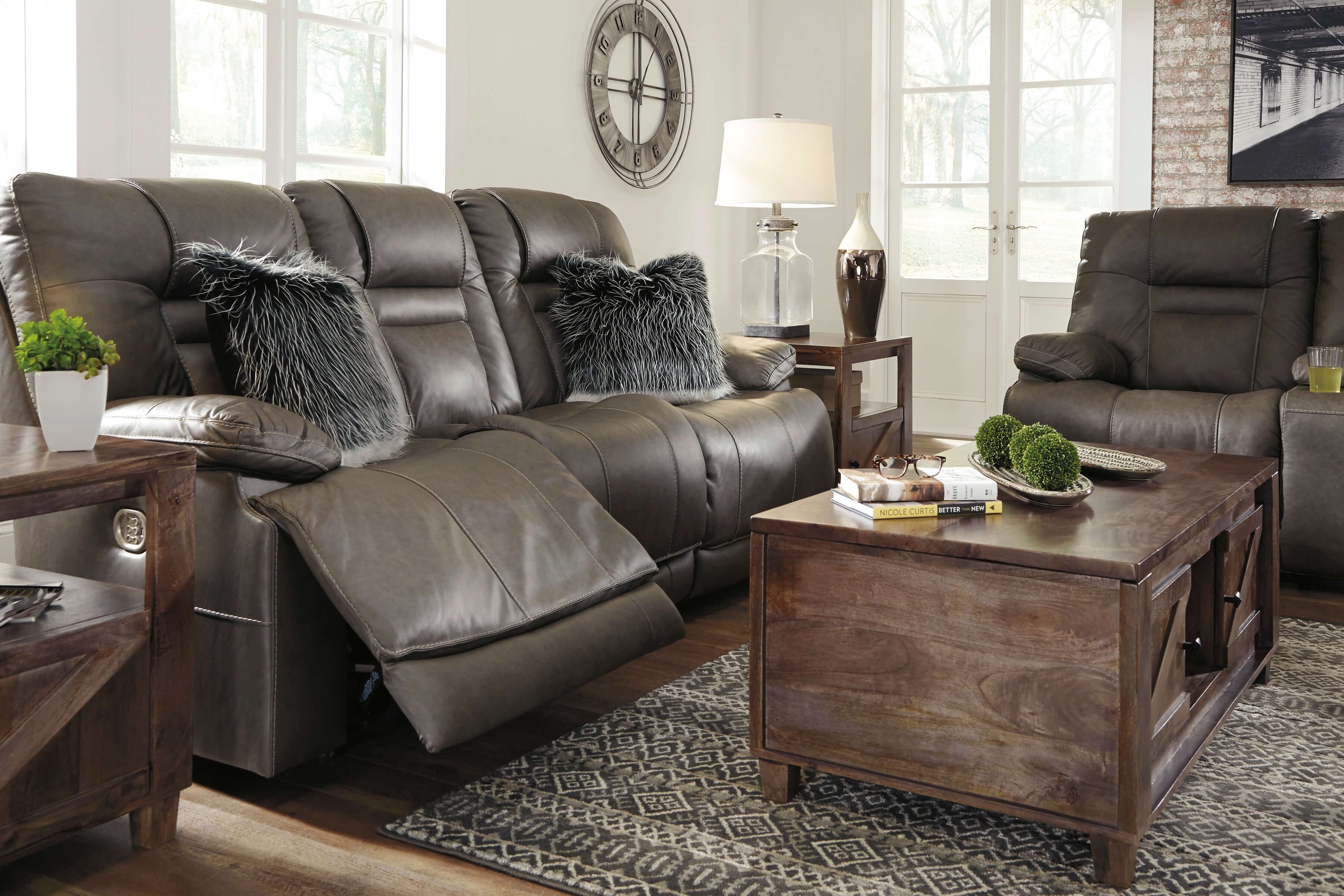 Ashley Wurstrow Leather Power Reclining sofa