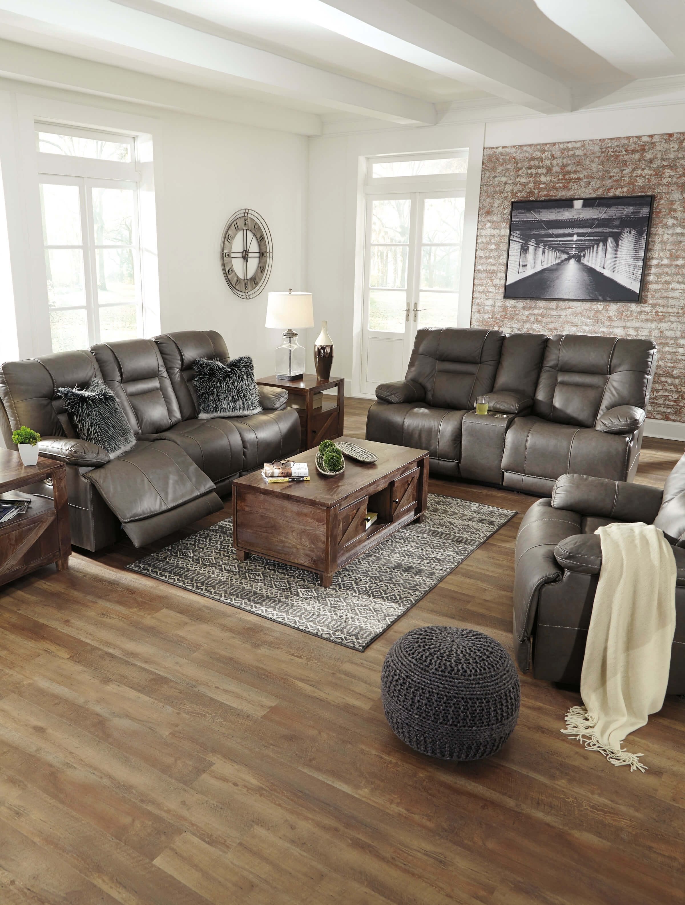 Ashley Wurstrow Leather Power Reclining sofa and loveseat