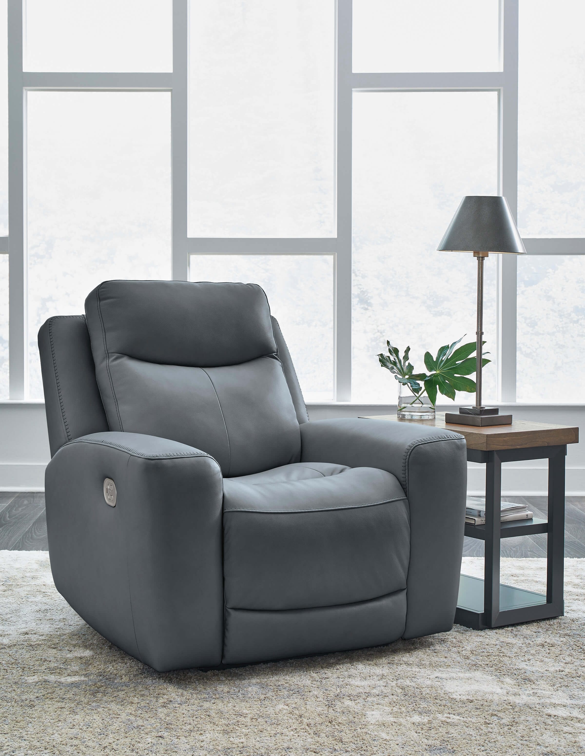 Ashley Mindanao Leather Power Recliner chair