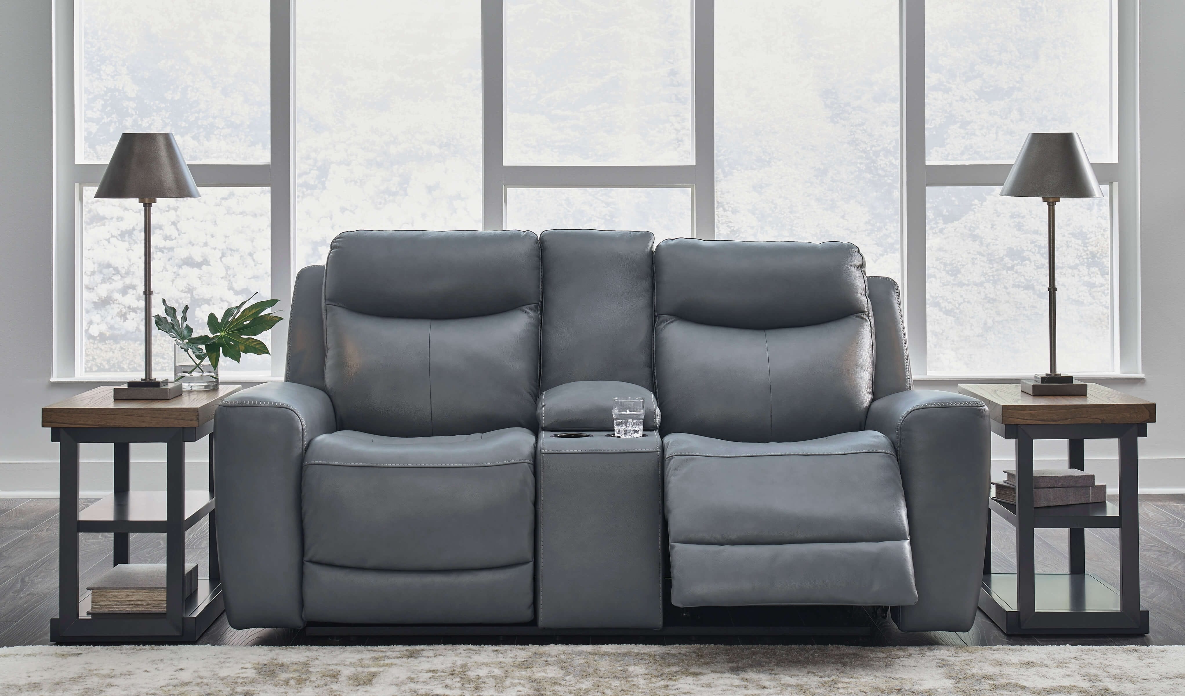 Mindanao Power Reclining Coconut Loveseat