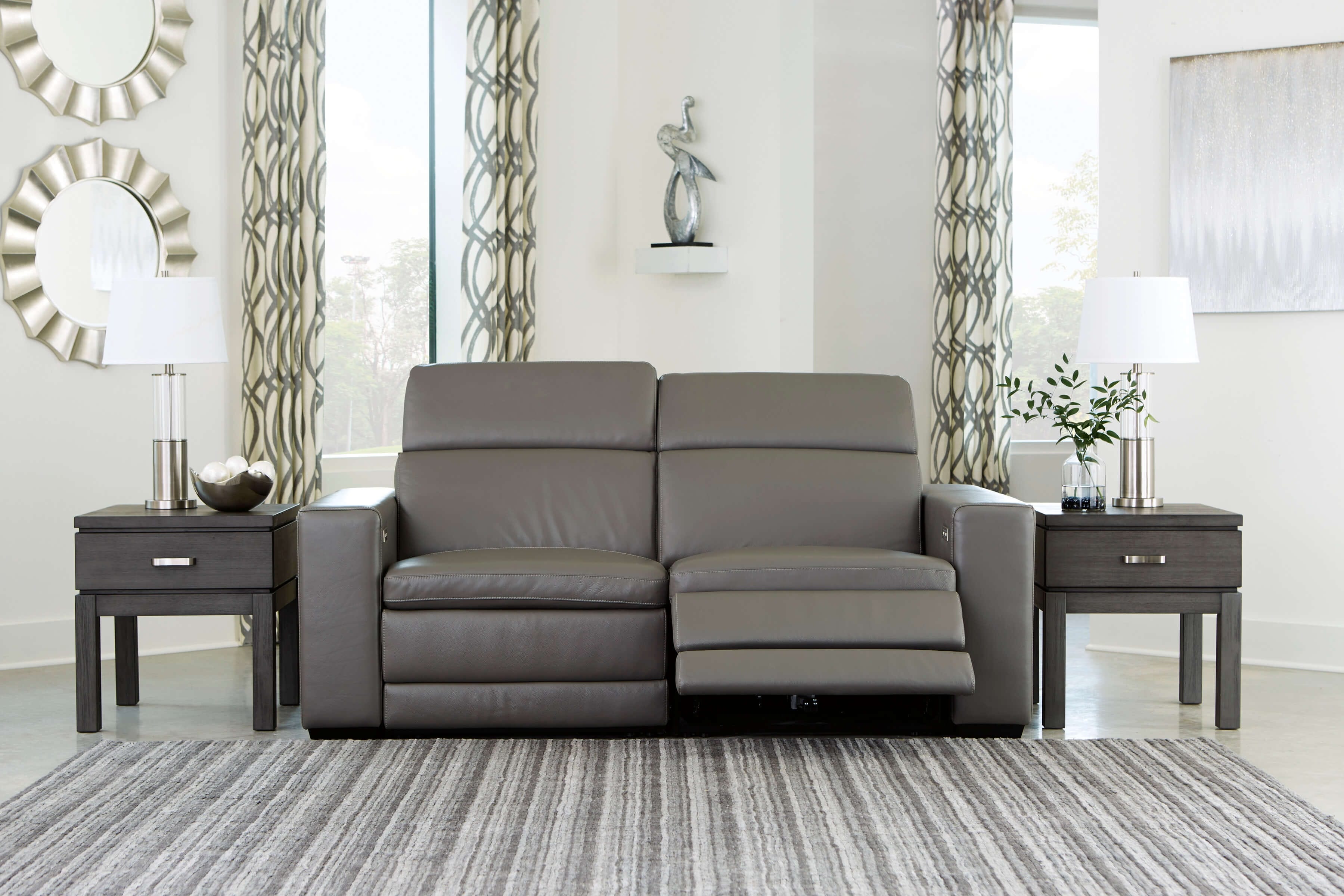 Texline Leather Loveseat Reciliner by Ashley