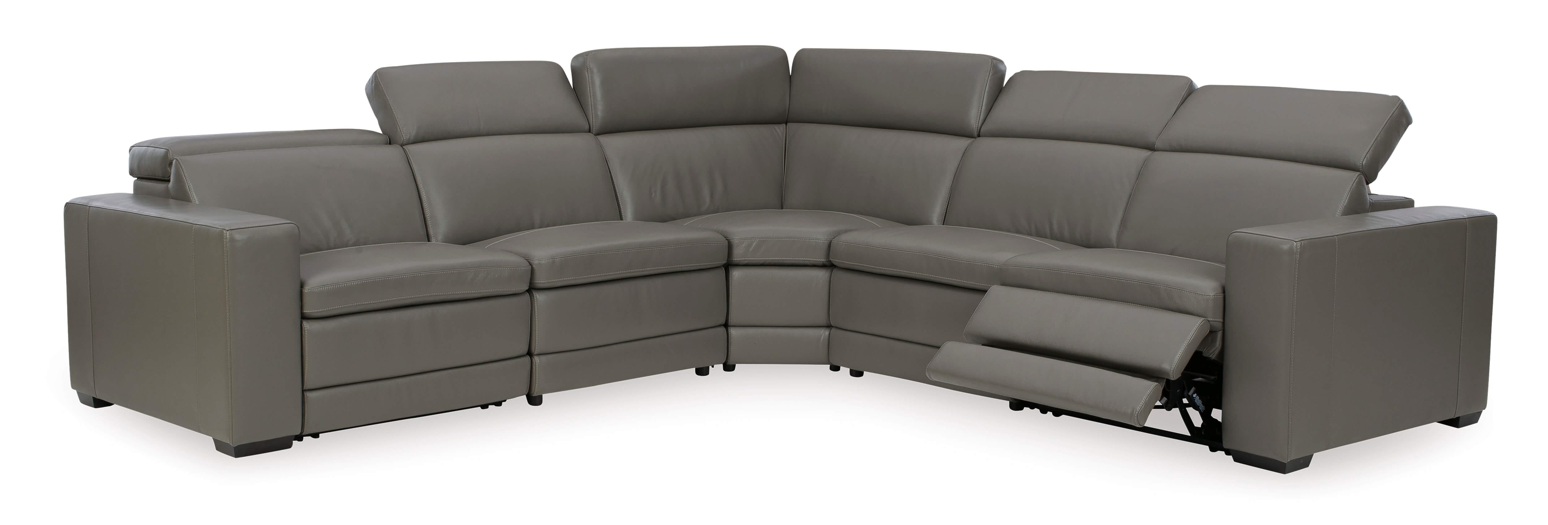 Texline 6-Piece Leather Power Reclining Sectional Sofa