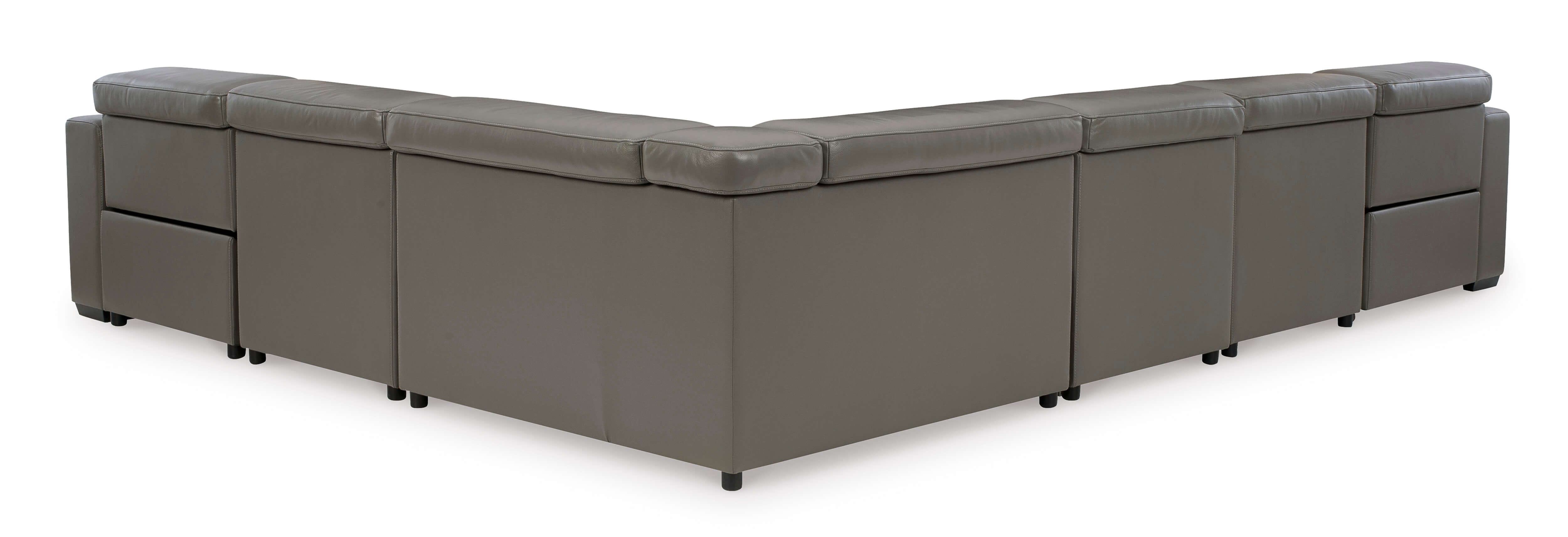 Texline 7-Piece Leather Power Reclining Sectional Sofa