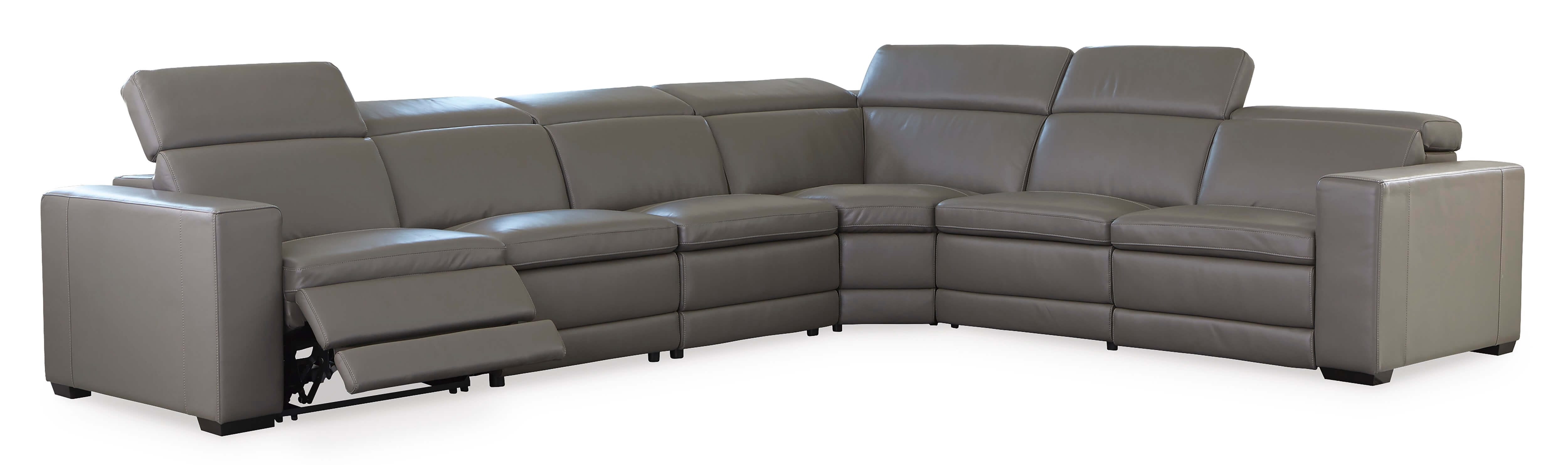 Texline 7-Piece Leather Power Reclining Sectional Sofa
