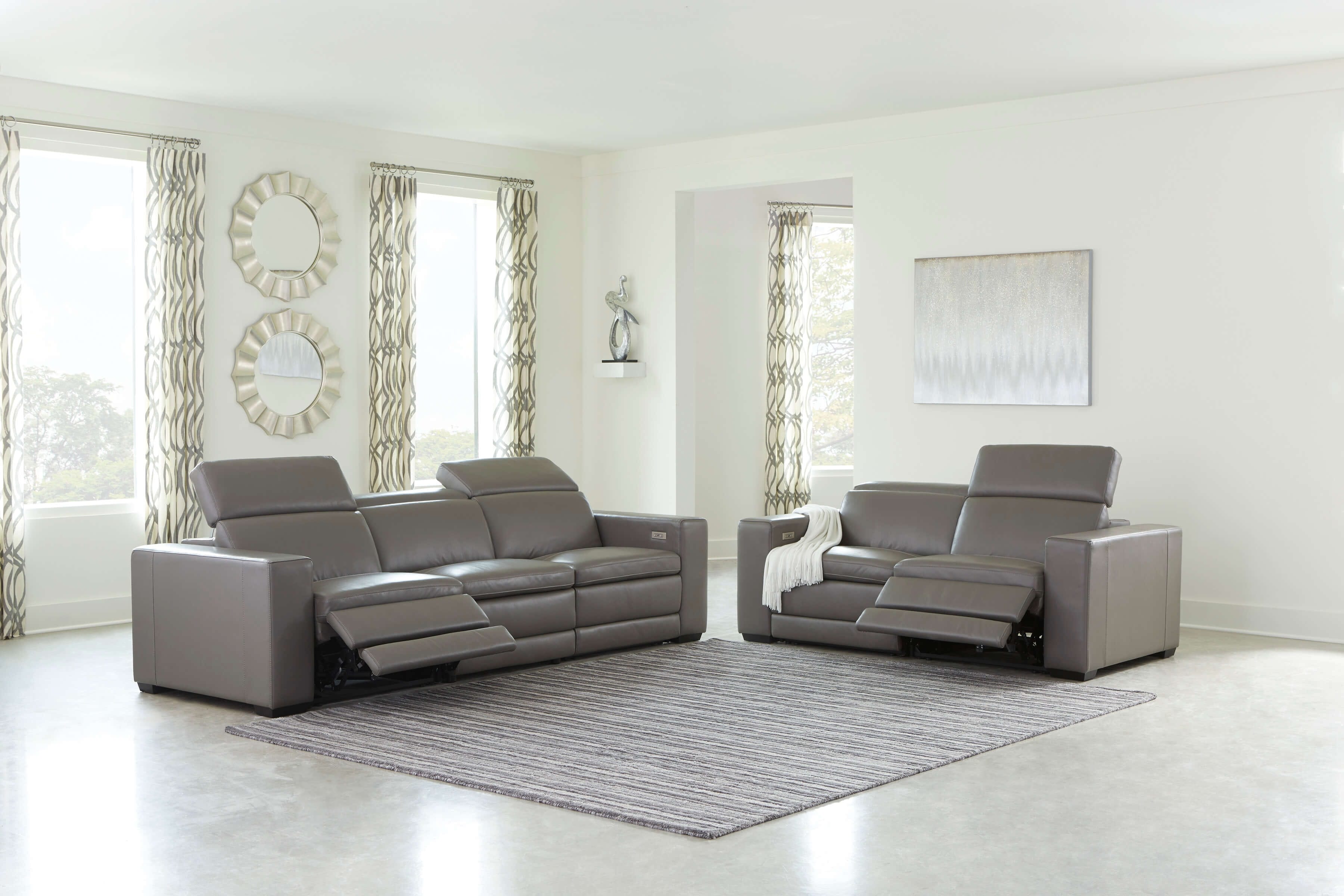Ashley Texline Power Recliner Sofa And Loveseat