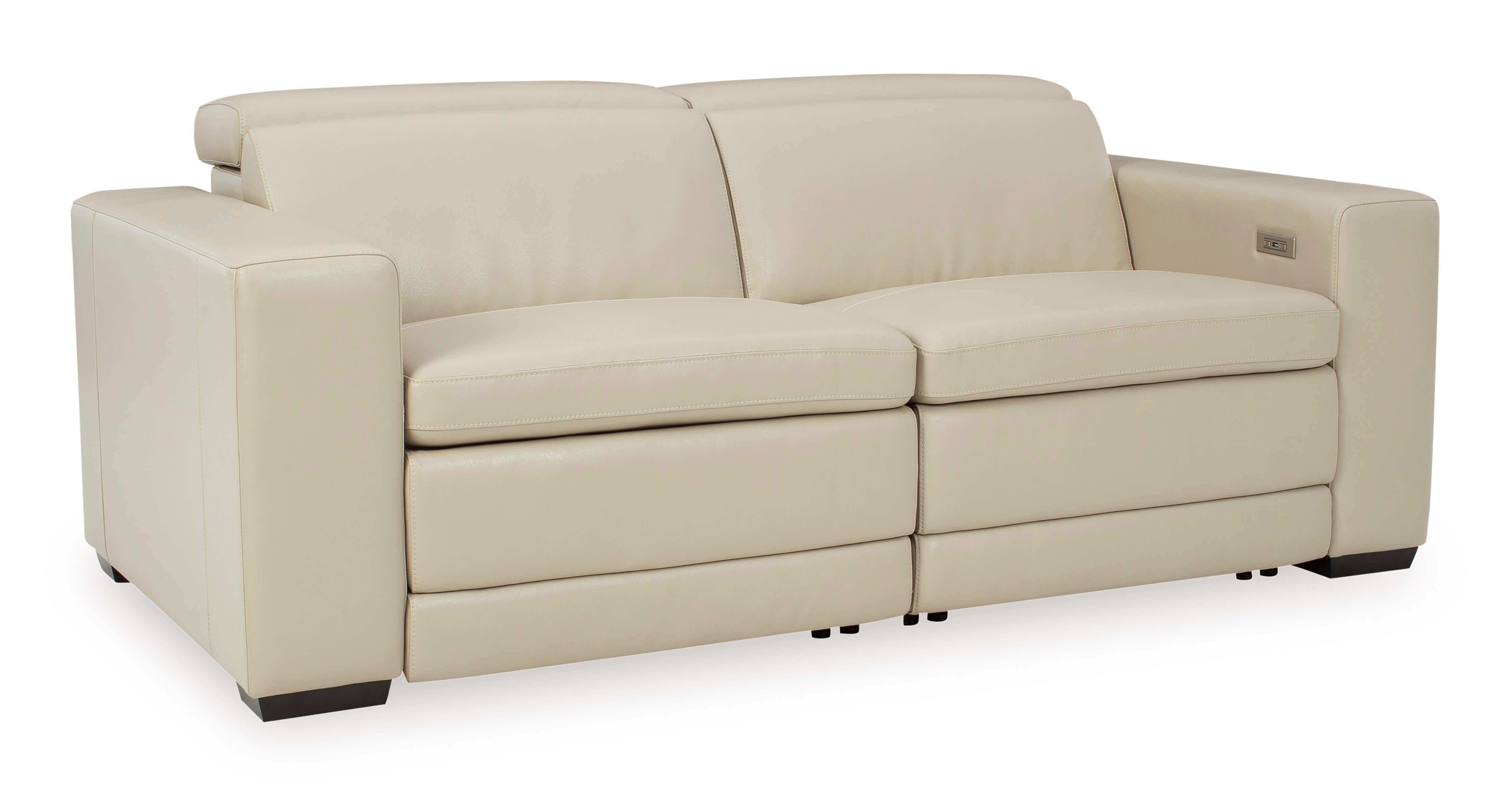 Texline 3-Piece Sand Leather Reclining Loveseat
