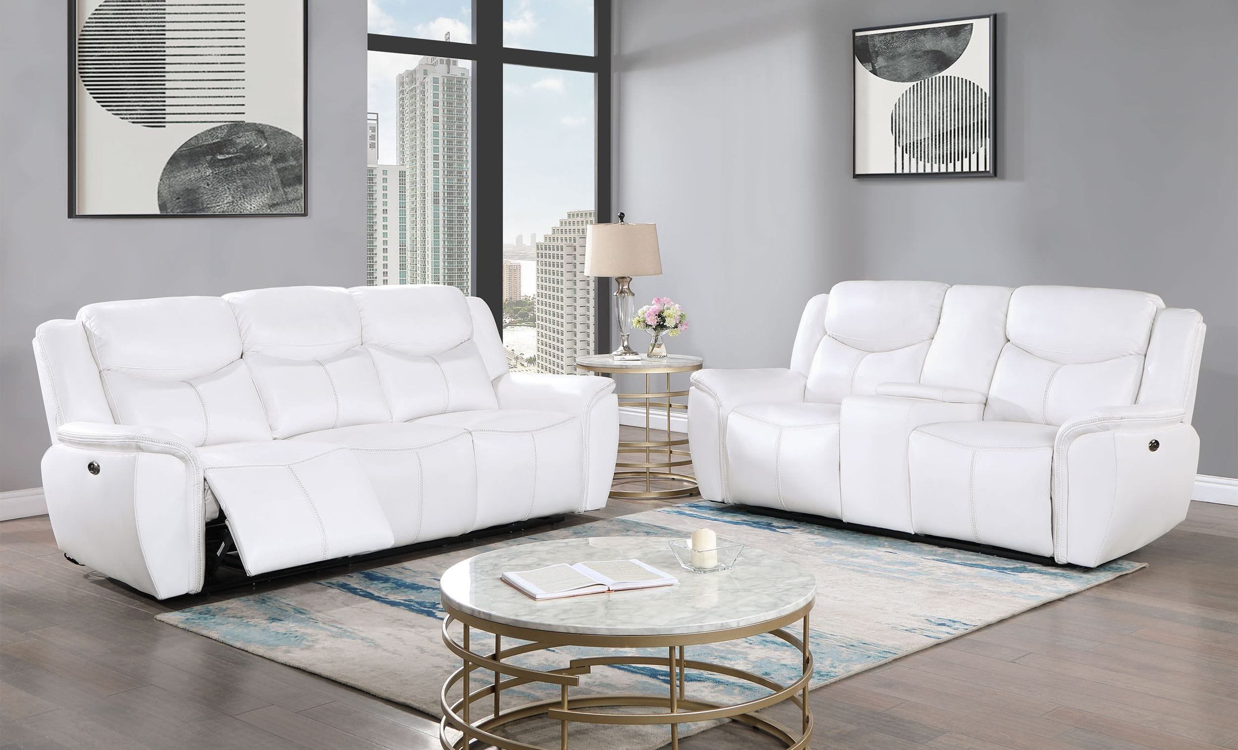 U5987 PU Power Console Reclining Loveseat