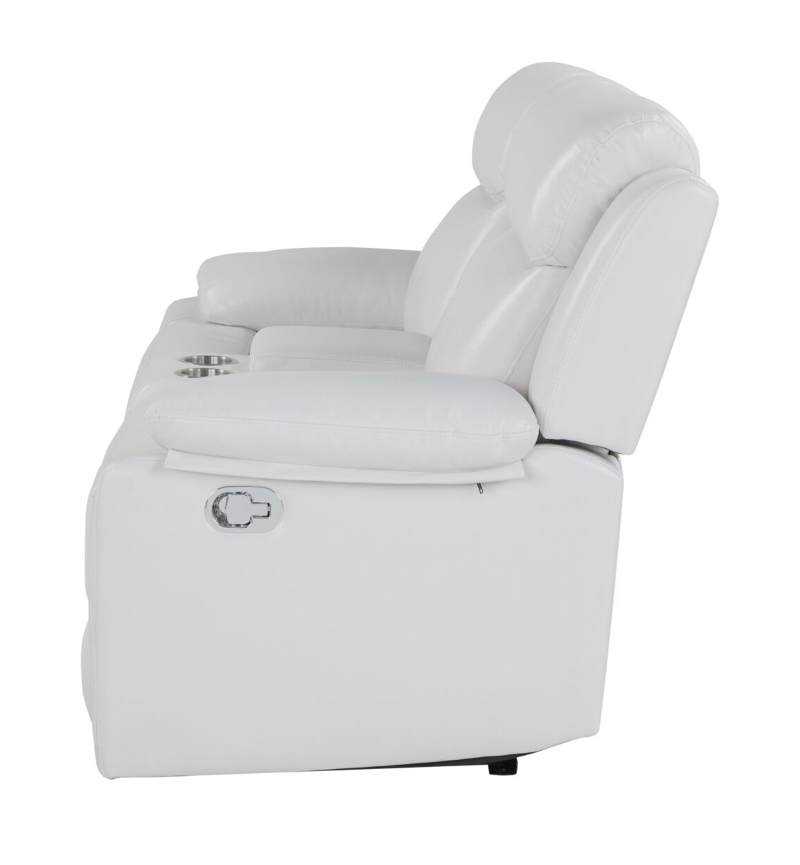 U6026 PU Reclining Loveseat with LED Light & Speaker