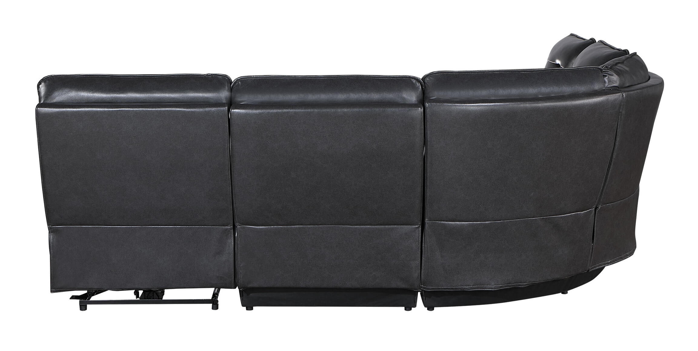 U6066 Polyester L-Shaped Sectional Reclining Modular Sofa