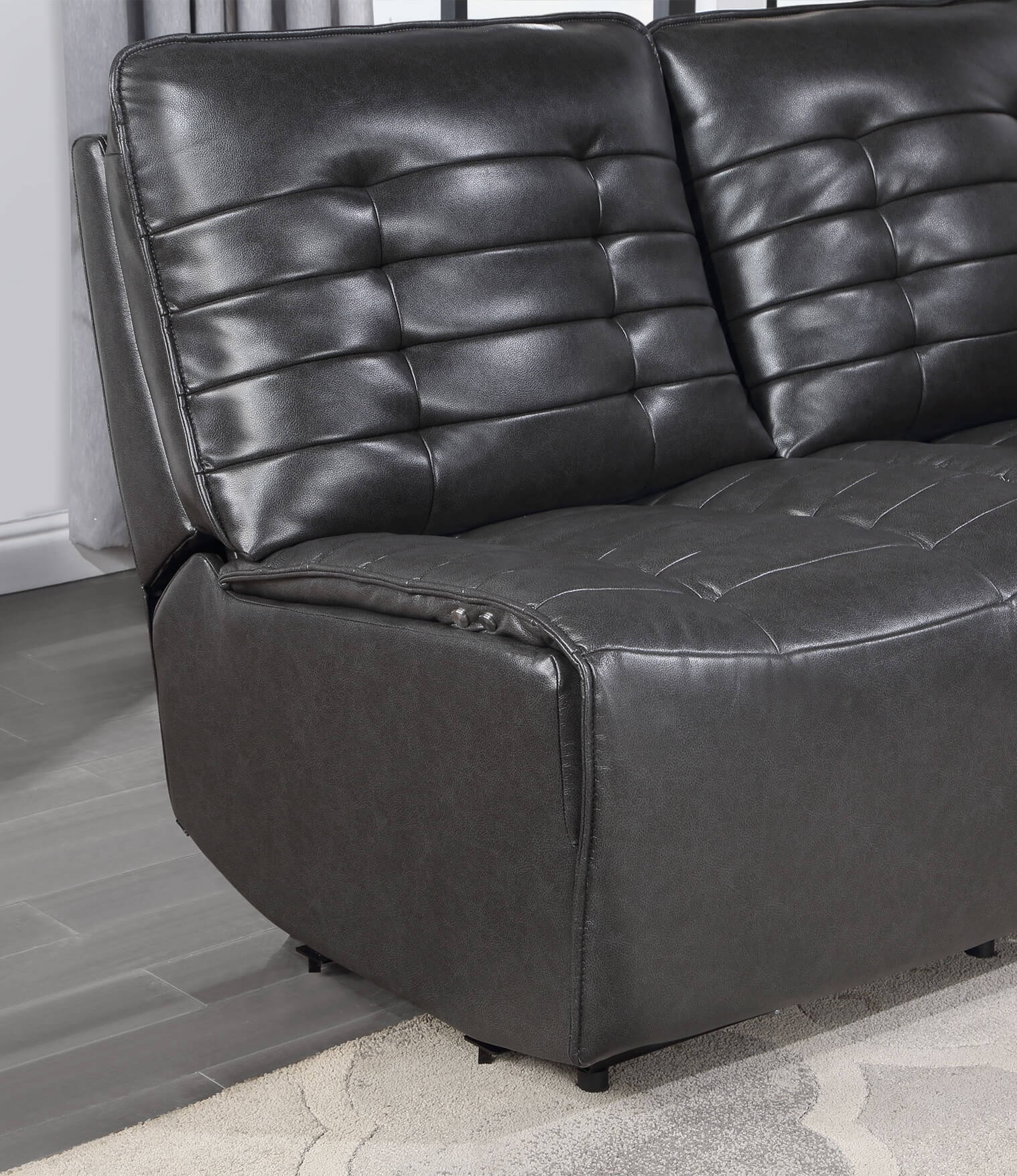 U6066 Polyester Reclining Modular Living Room Set
