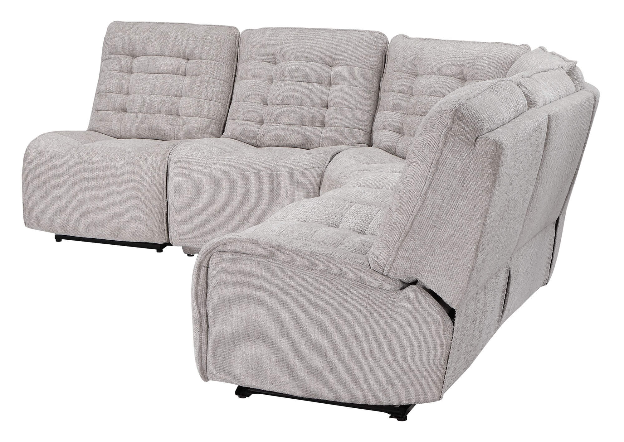U6066 Polyester L-Shaped Sectional Reclining Modular Sofa