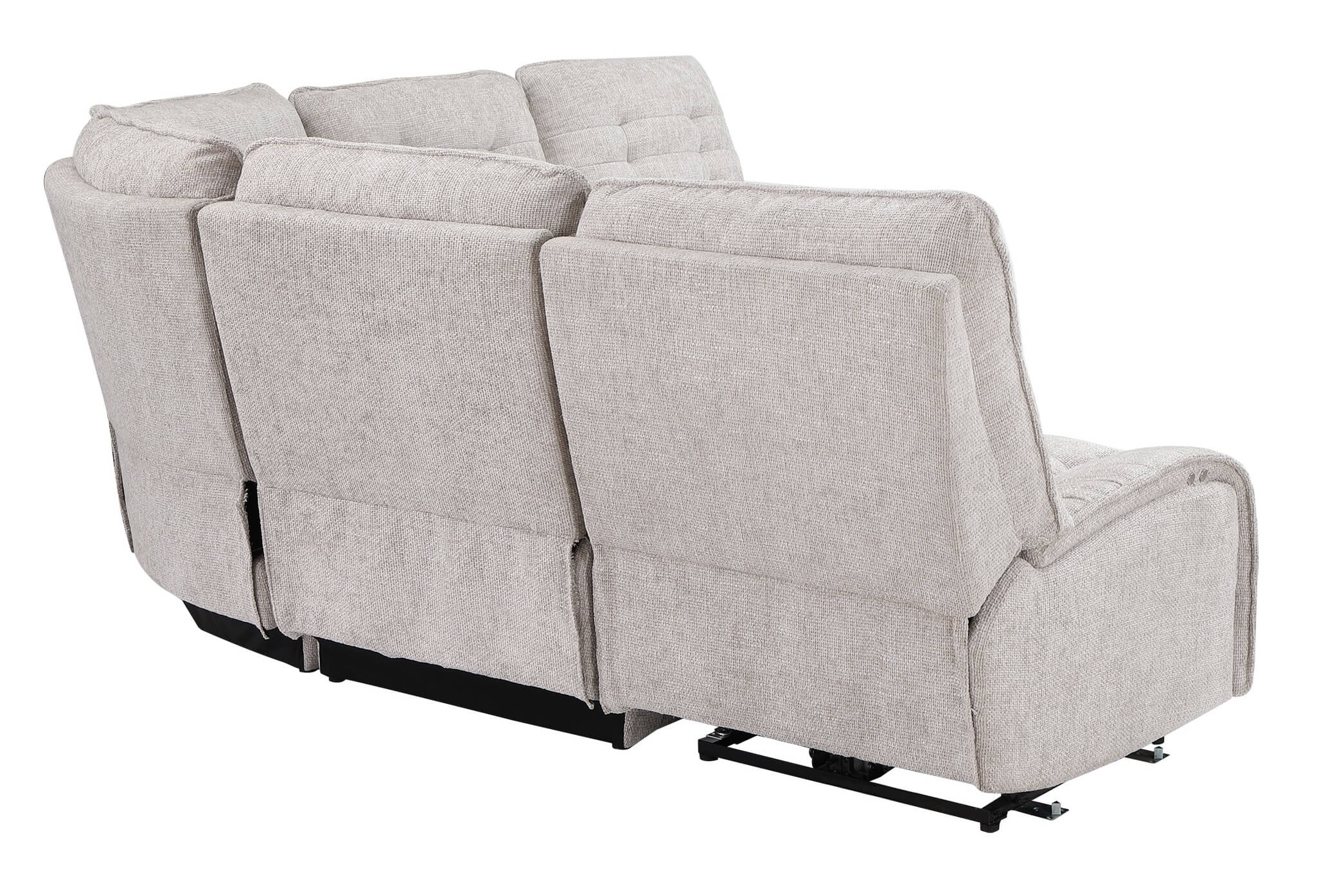 U6066 Polyester L-Shaped Sectional Reclining Modular Sofa