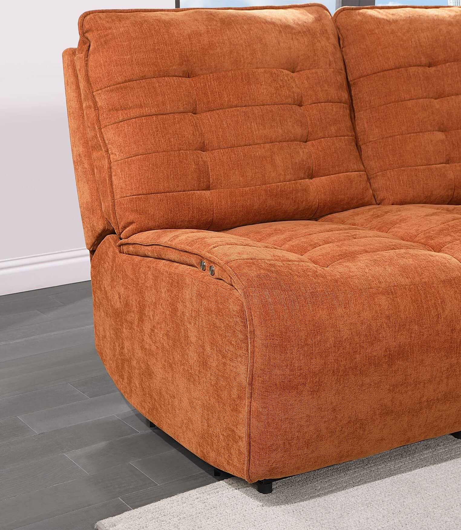 U6066 Velvet Reclining Modular Living Room Set