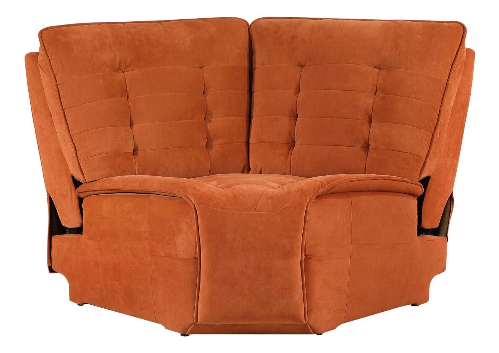 U6066 Velvet L-Shaped Sectional Reclining Modular Sofa