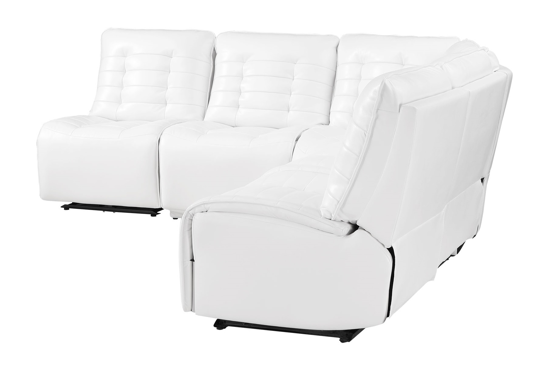 U6066 Polyester L-Shaped Sectional Reclining Modular Sofa