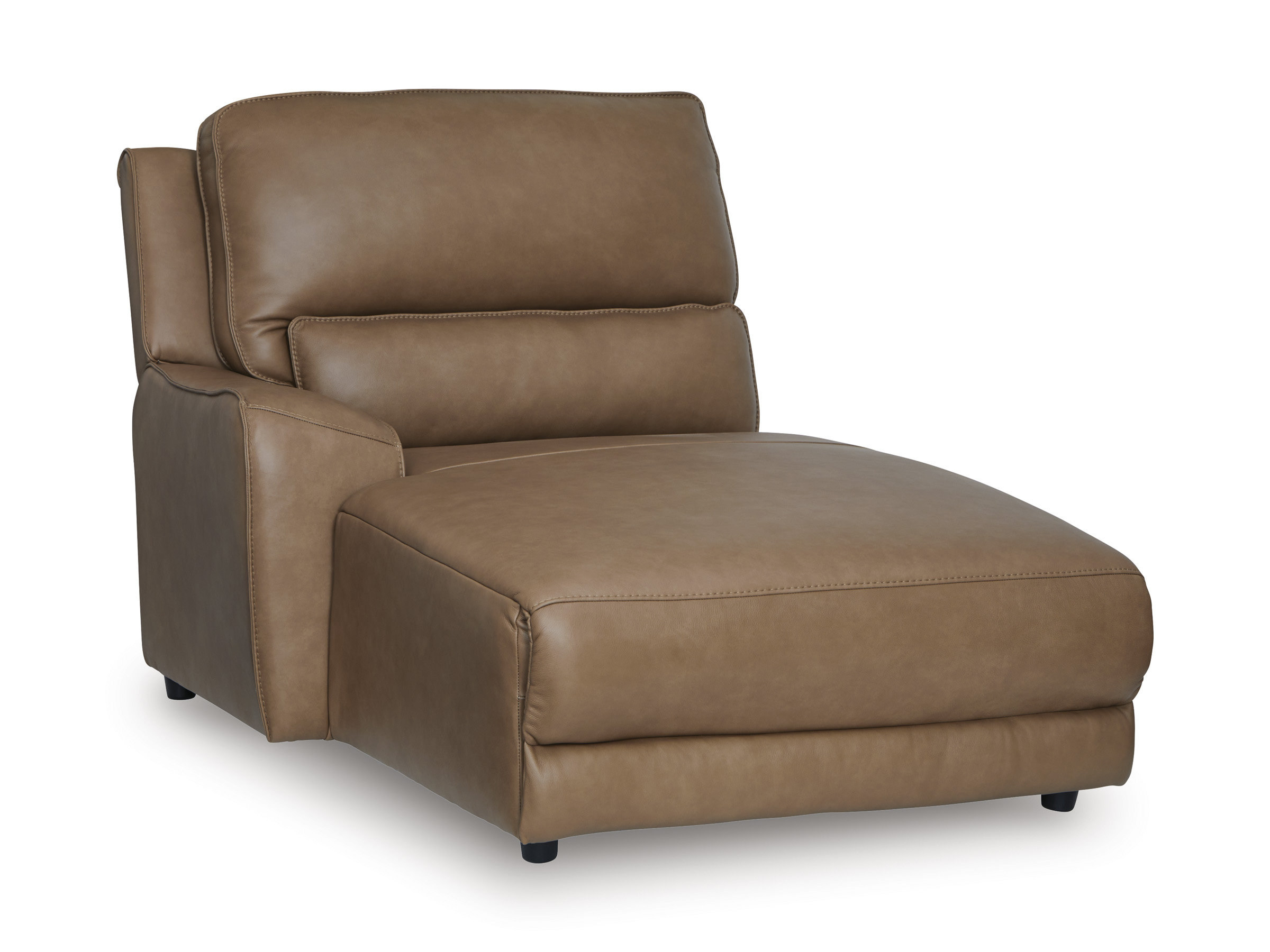 DeepWakes L-Shaped Leather/PVC 6-Piece Power Reclining Sectional with Chaise