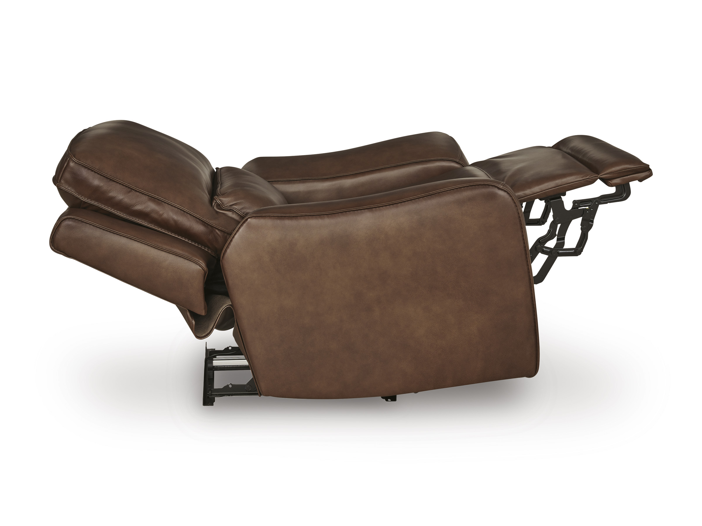 DeepWakes Leather Power Recliner with Adjustable Headrest