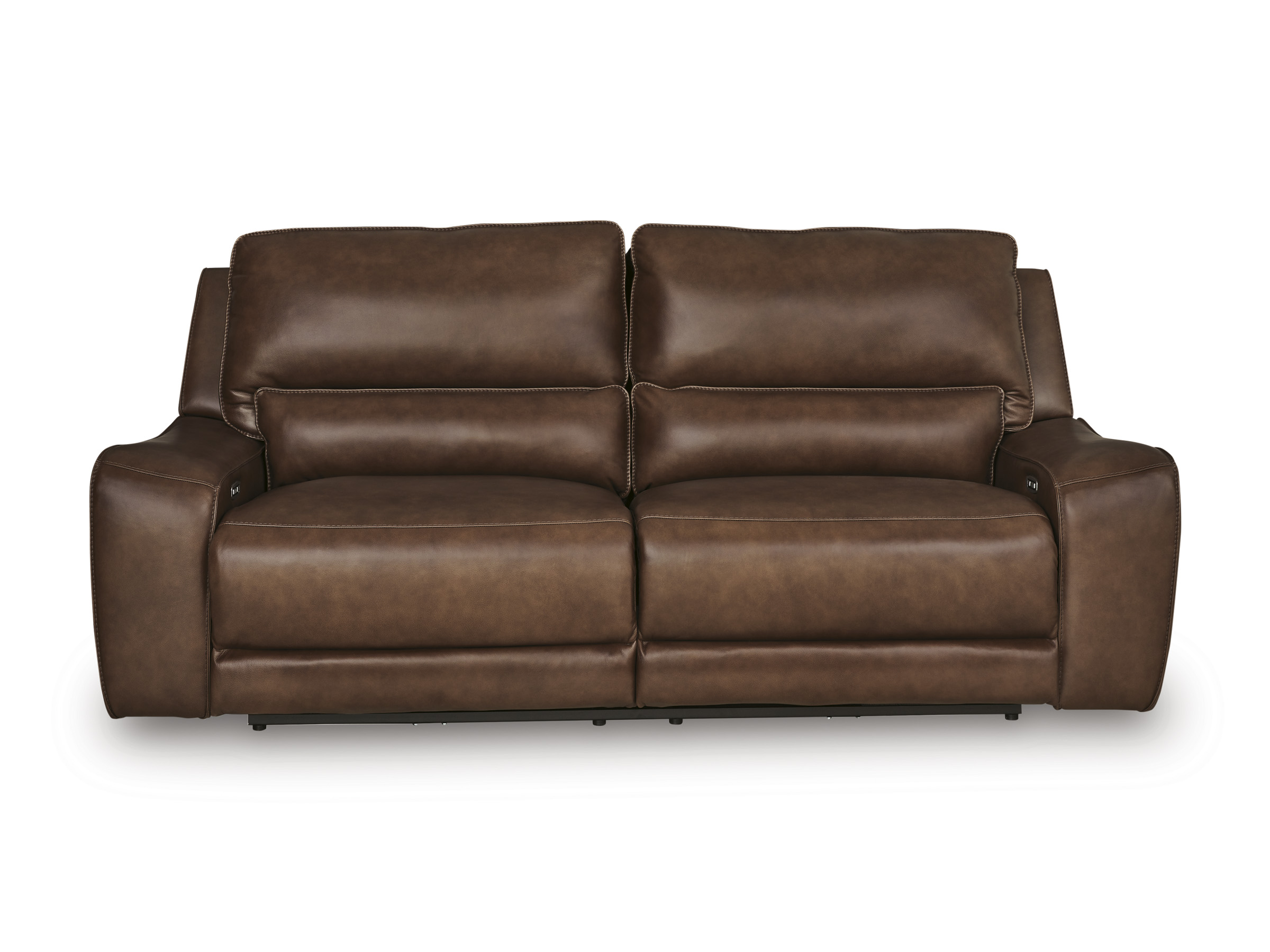 DeepWakes Leather Power Reclining Living Room Set with Adjustable Headrest