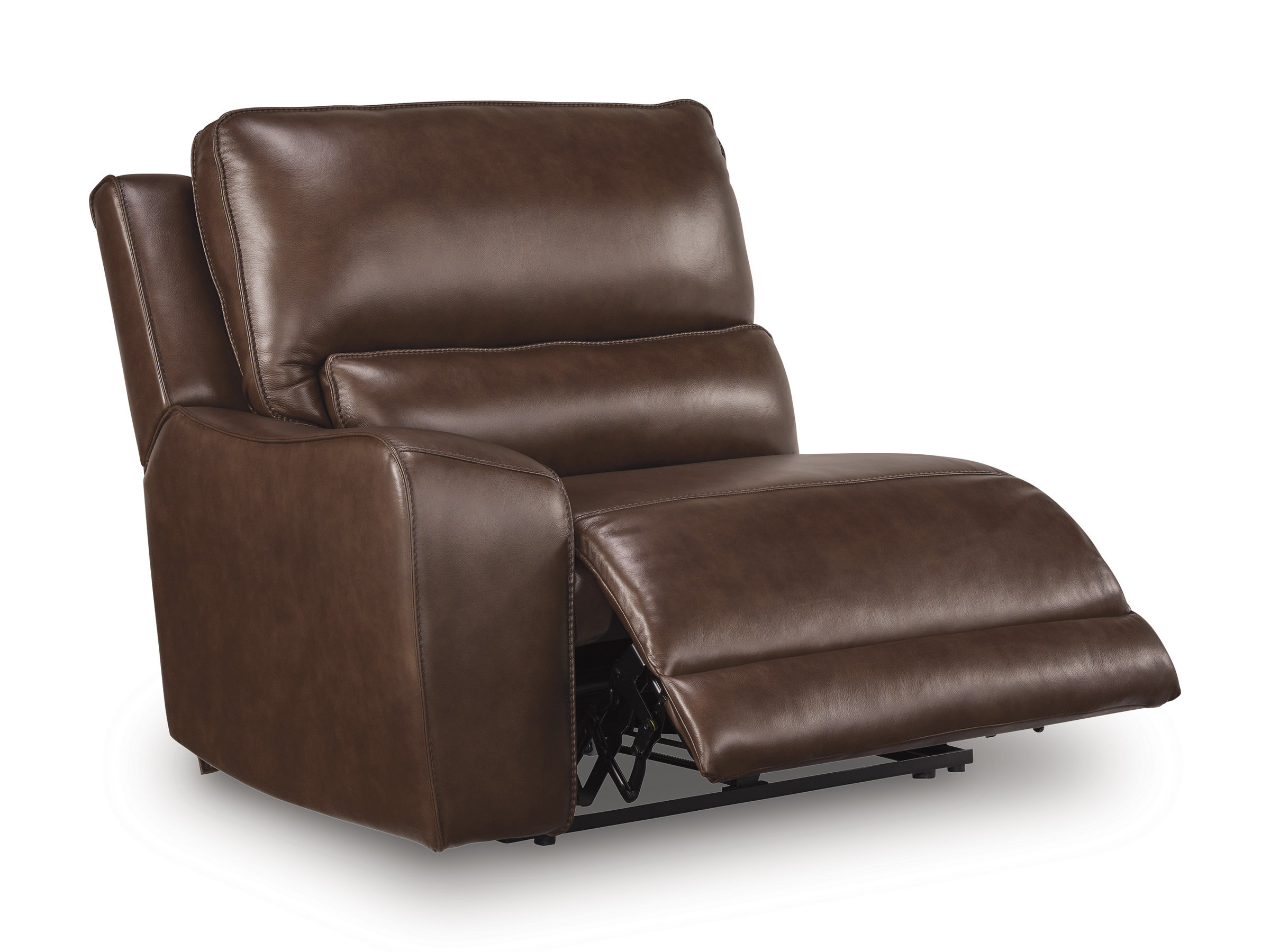 DeepWakes L-Shaped Leather/PVC 5-Piece Power Reclining Sectional