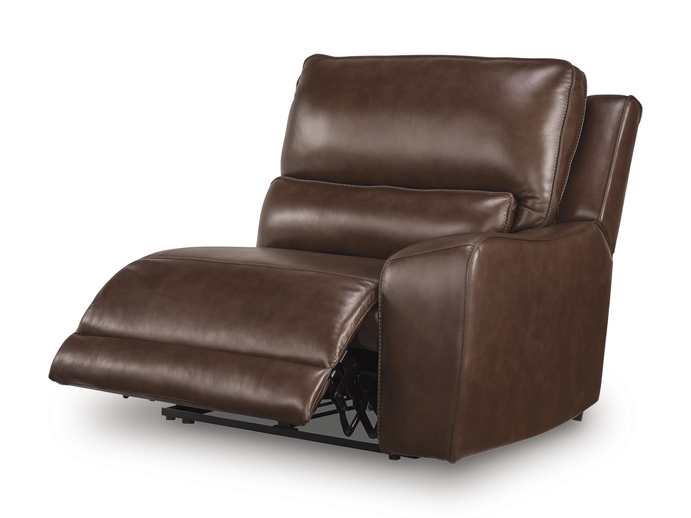 DeepWakes L-Shaped Leather/PVC 5-Piece Power Reclining Sectional