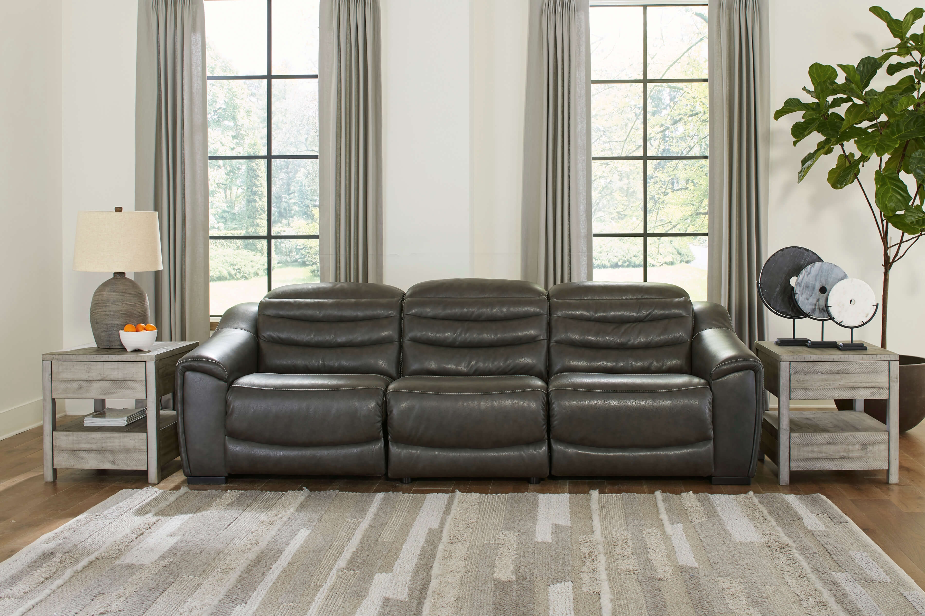 Center Line Faux Leather 3-Piece Power Reclining Sofa