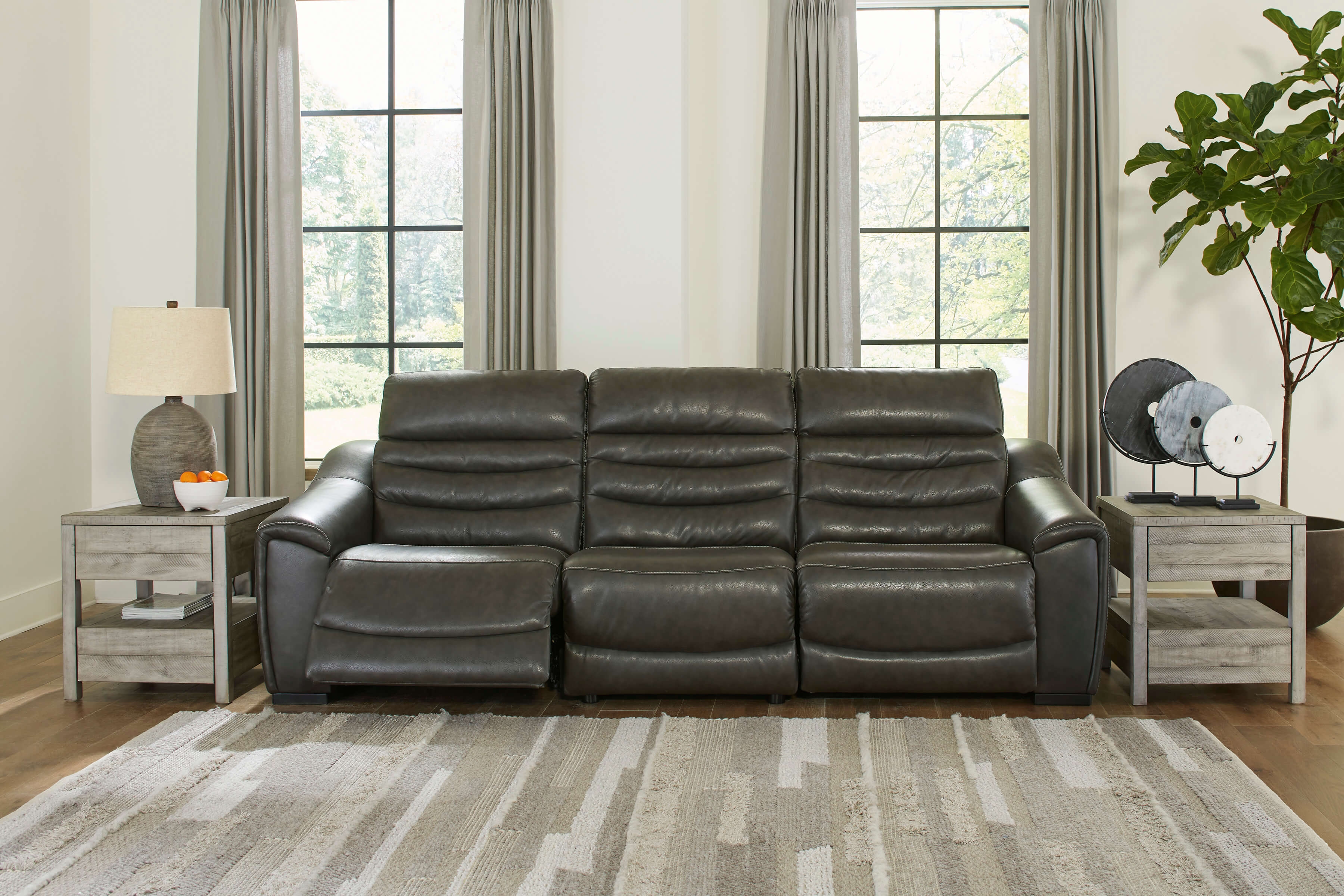 Center Line Faux Leather 3-Piece Power Reclining Sofa