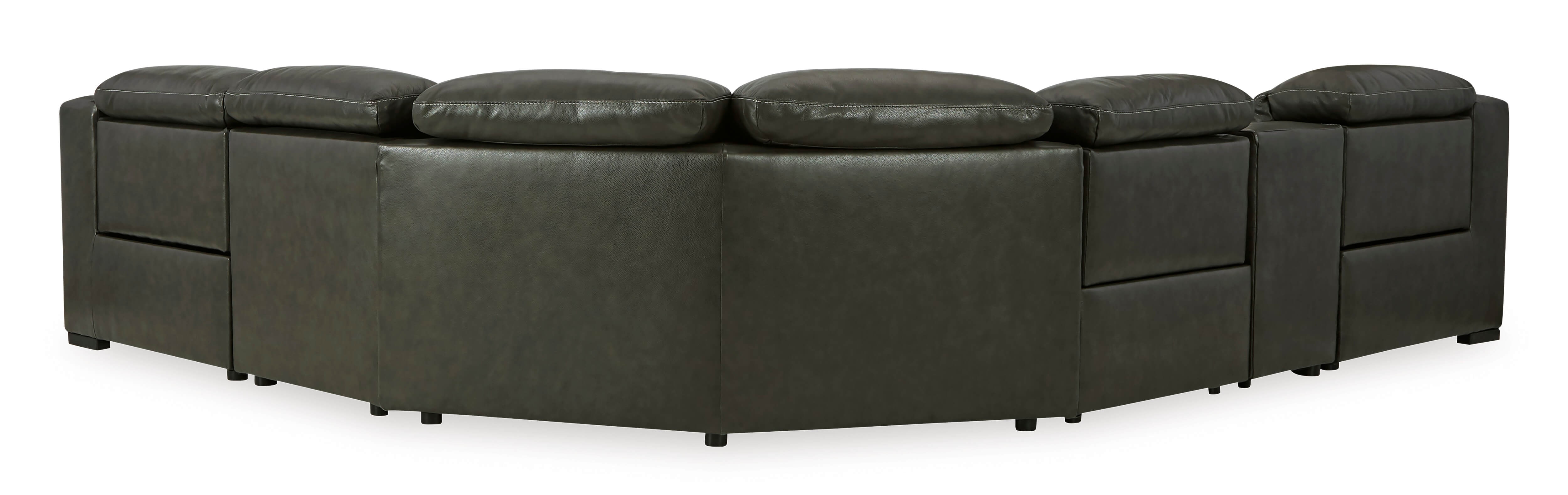 Center Line Faux Leather 6-Piece Power Reclining Sectional Sofa