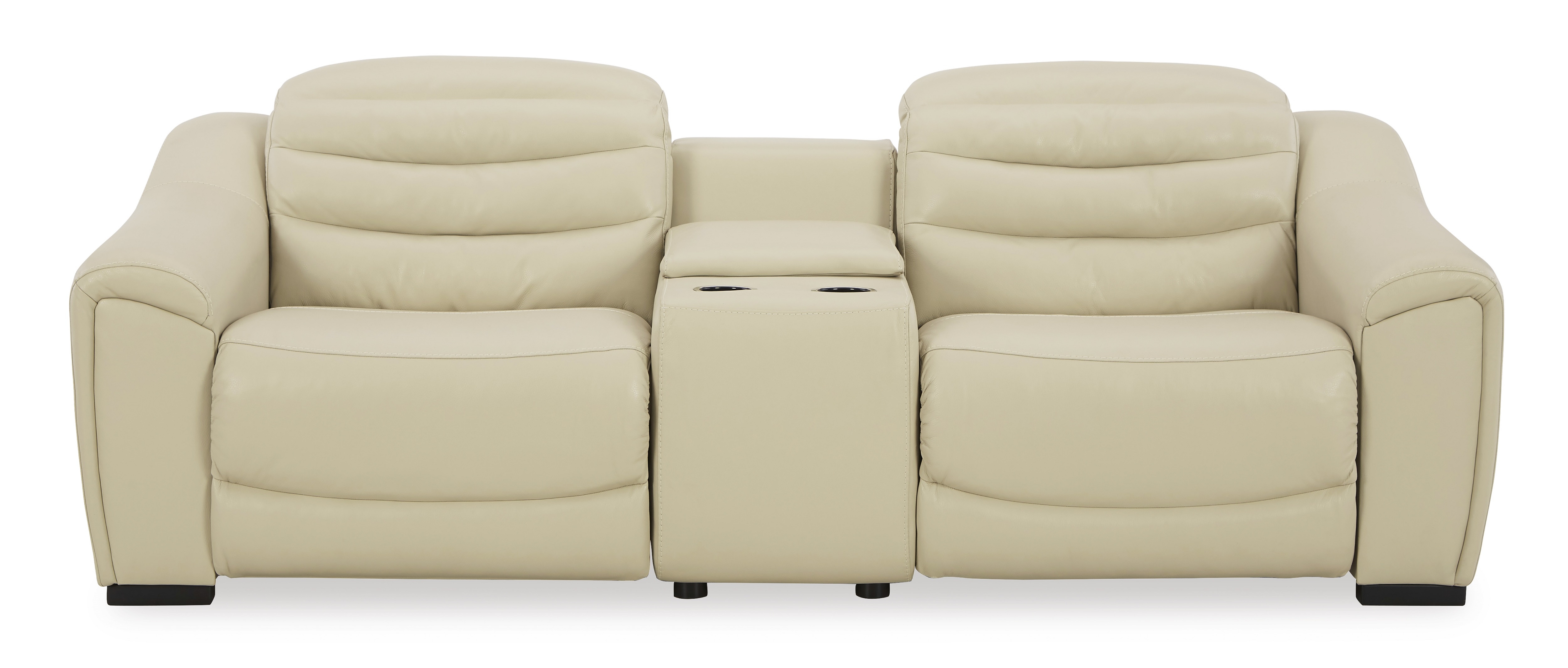 Center Line Faux Leather 3-Piece Power Reclining Loveseat w/Console