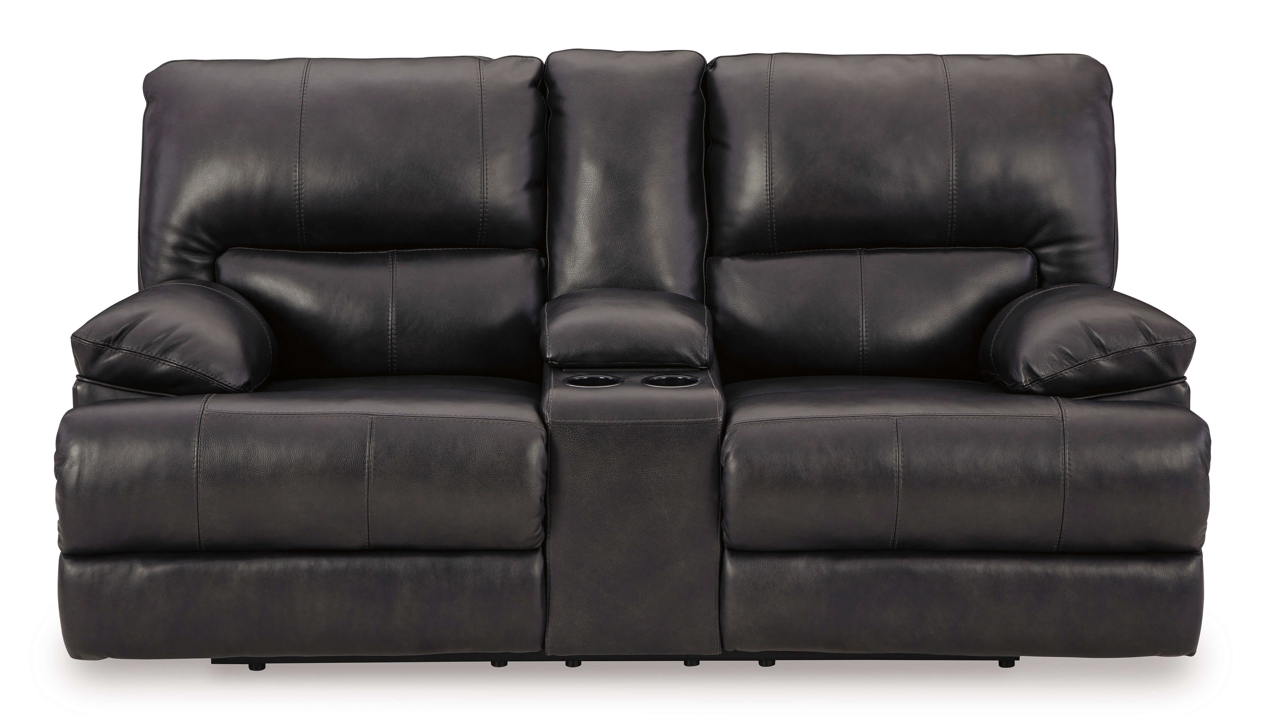 Mountainous Leather Loveseat