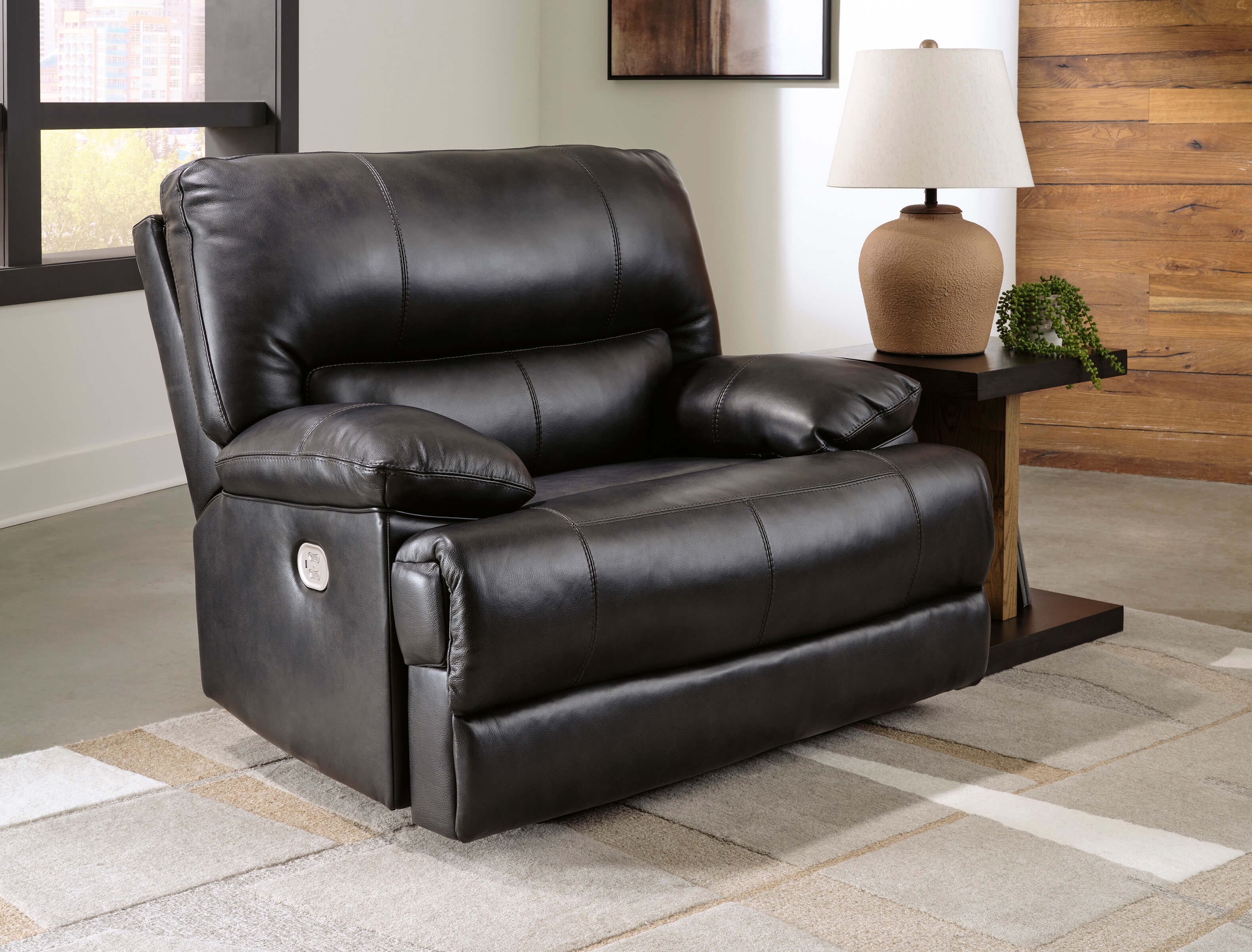 Mountainous Leather Reclining Chair