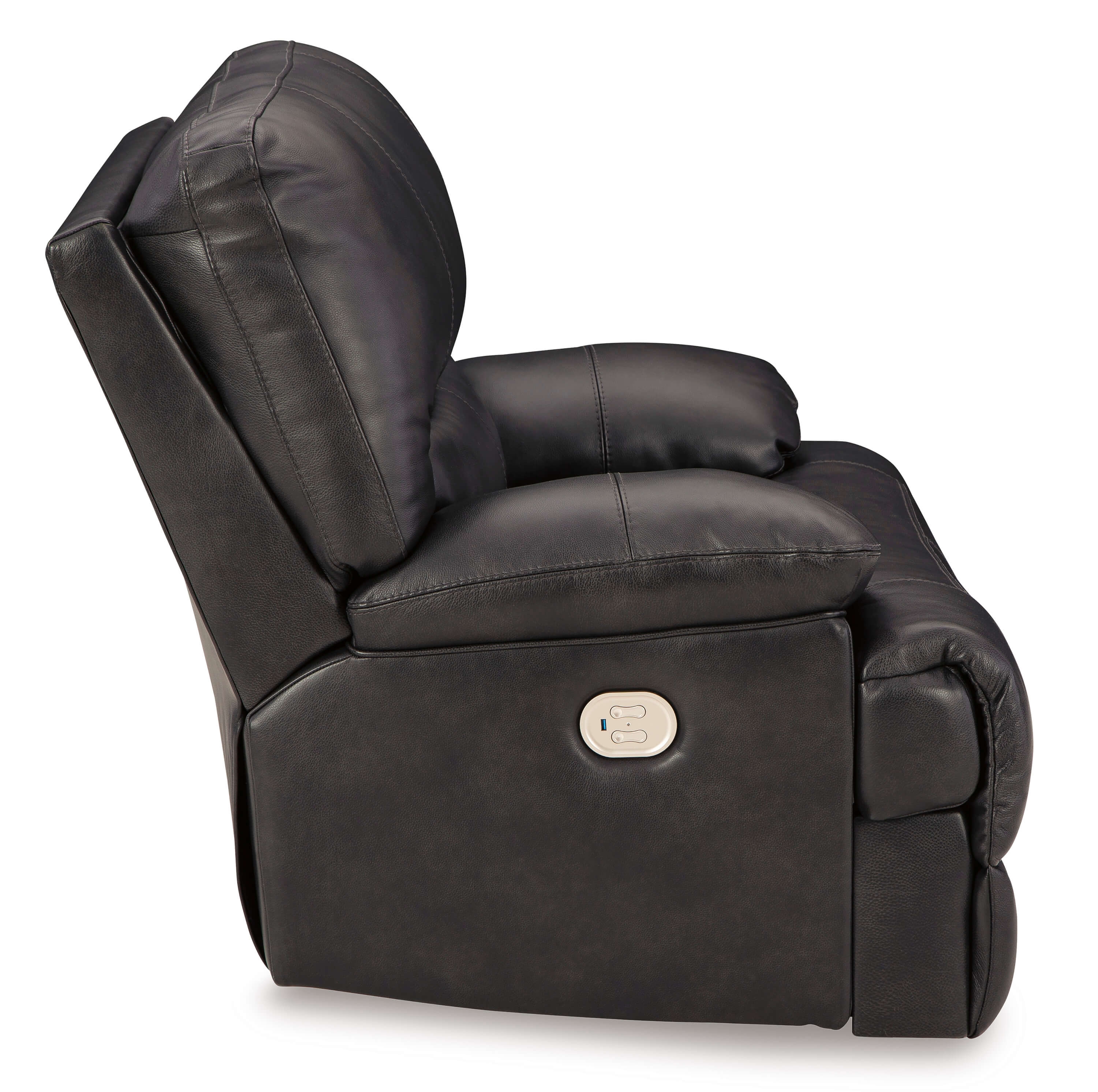 Ashley Mountainous Leather Chair USB Port Side