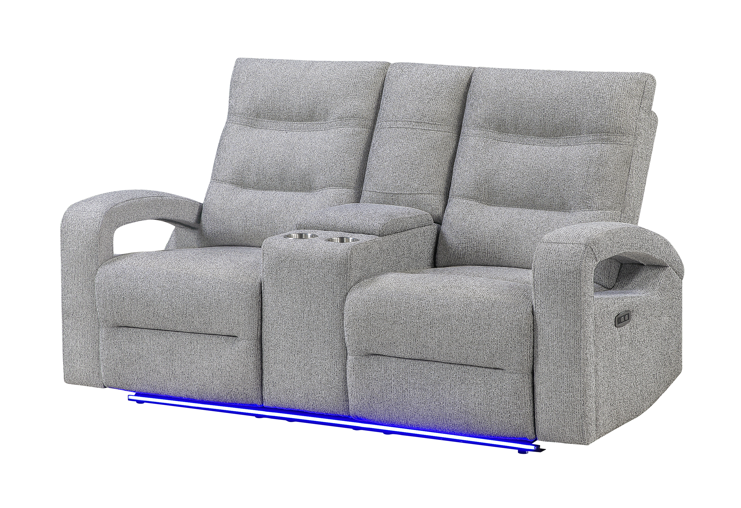 U6611 Fabric Power Reclining Living Room Set with LED Light