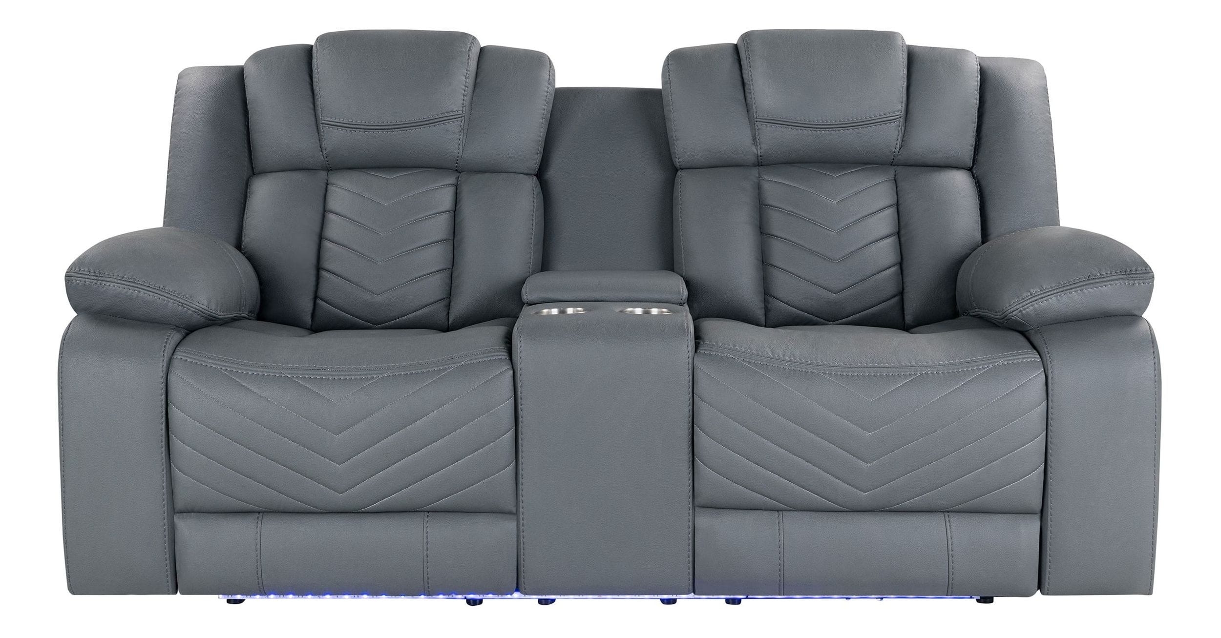 U7068 Polyester Power Reclining Living Room Set w/LED Lighting