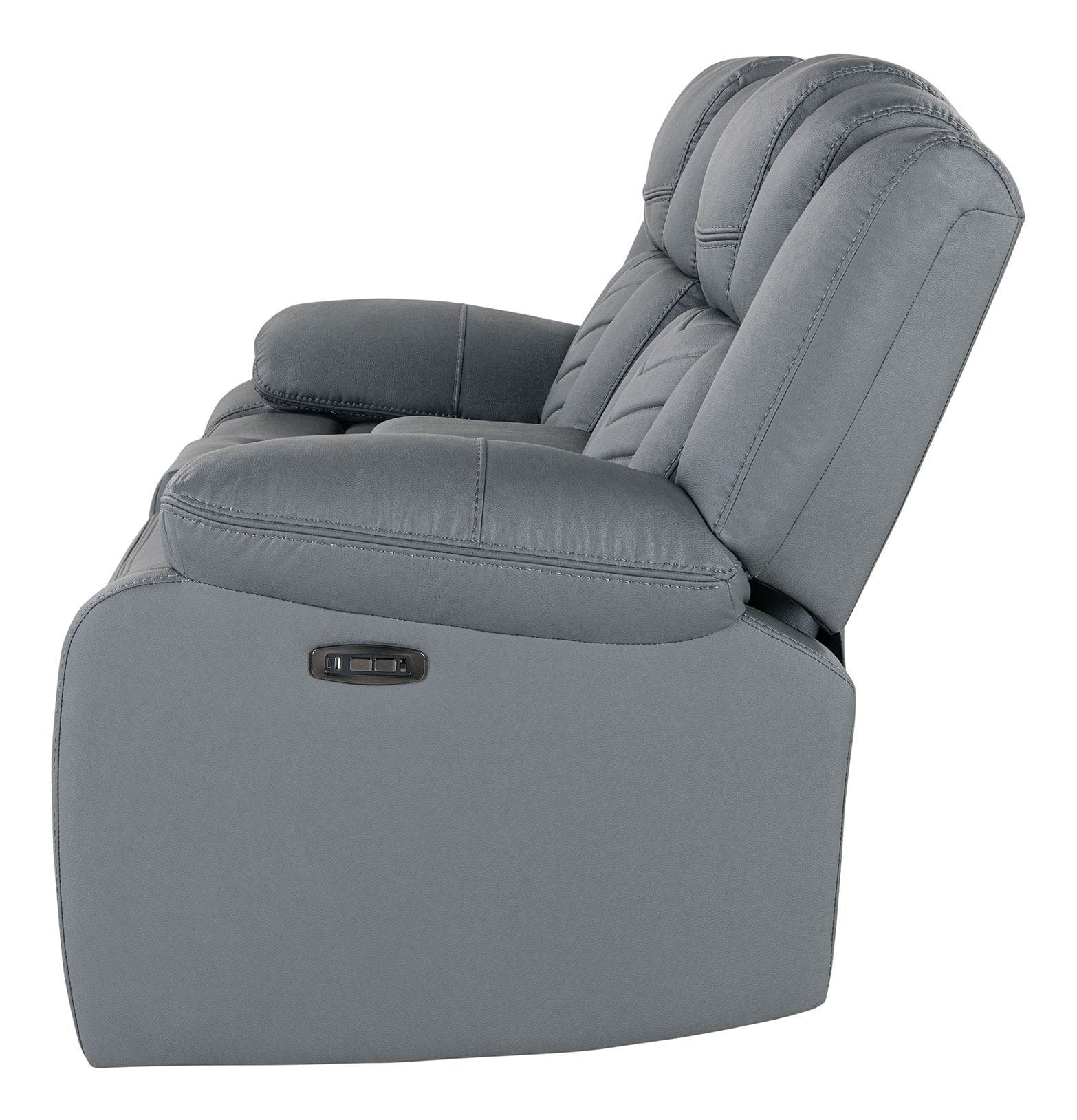 U7068 Polyester Power Console Reclining Loveseat w/LED Lighting