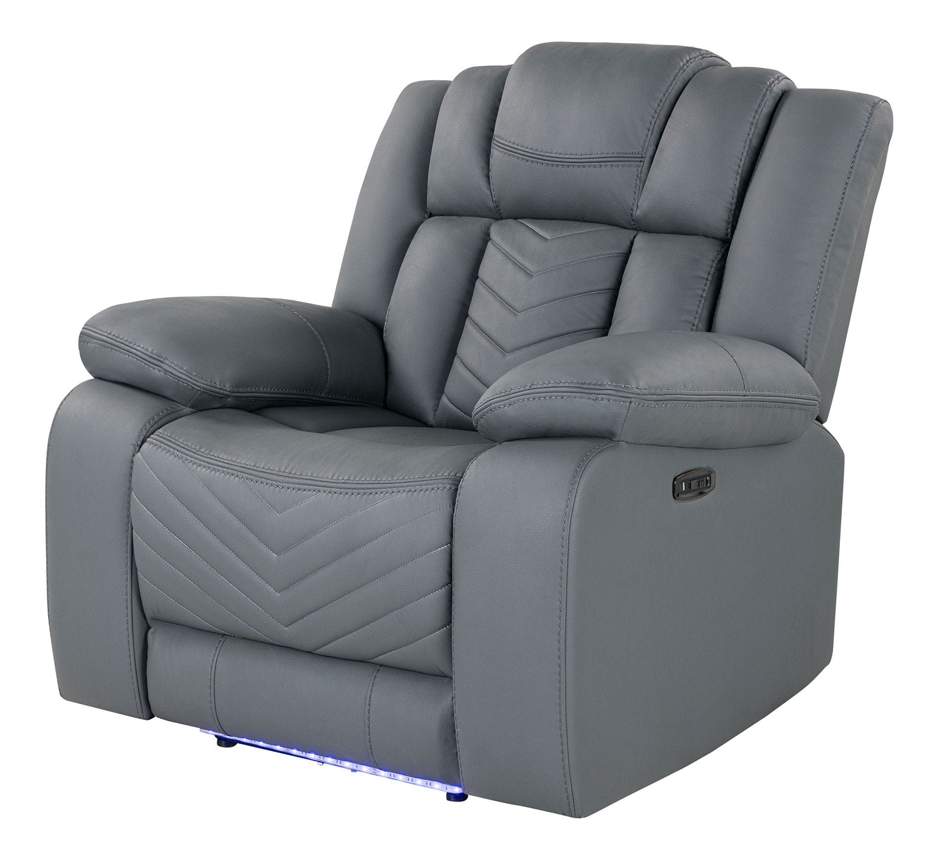 U7068 Polyester Power Reclining Living Room Set w/LED Lighting