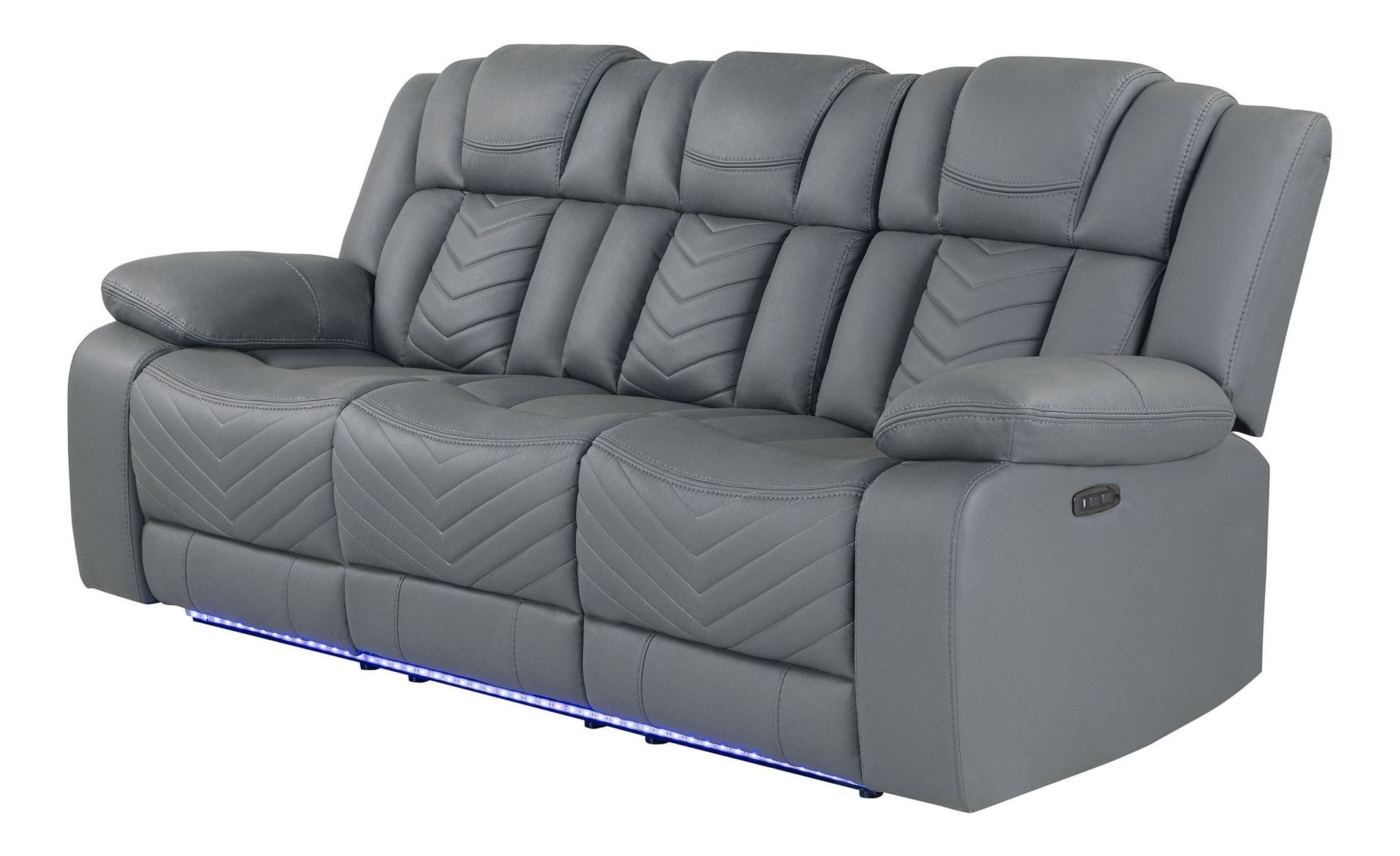 U7068 Polyester Power Reclining Living Room Set w/LED Lighting